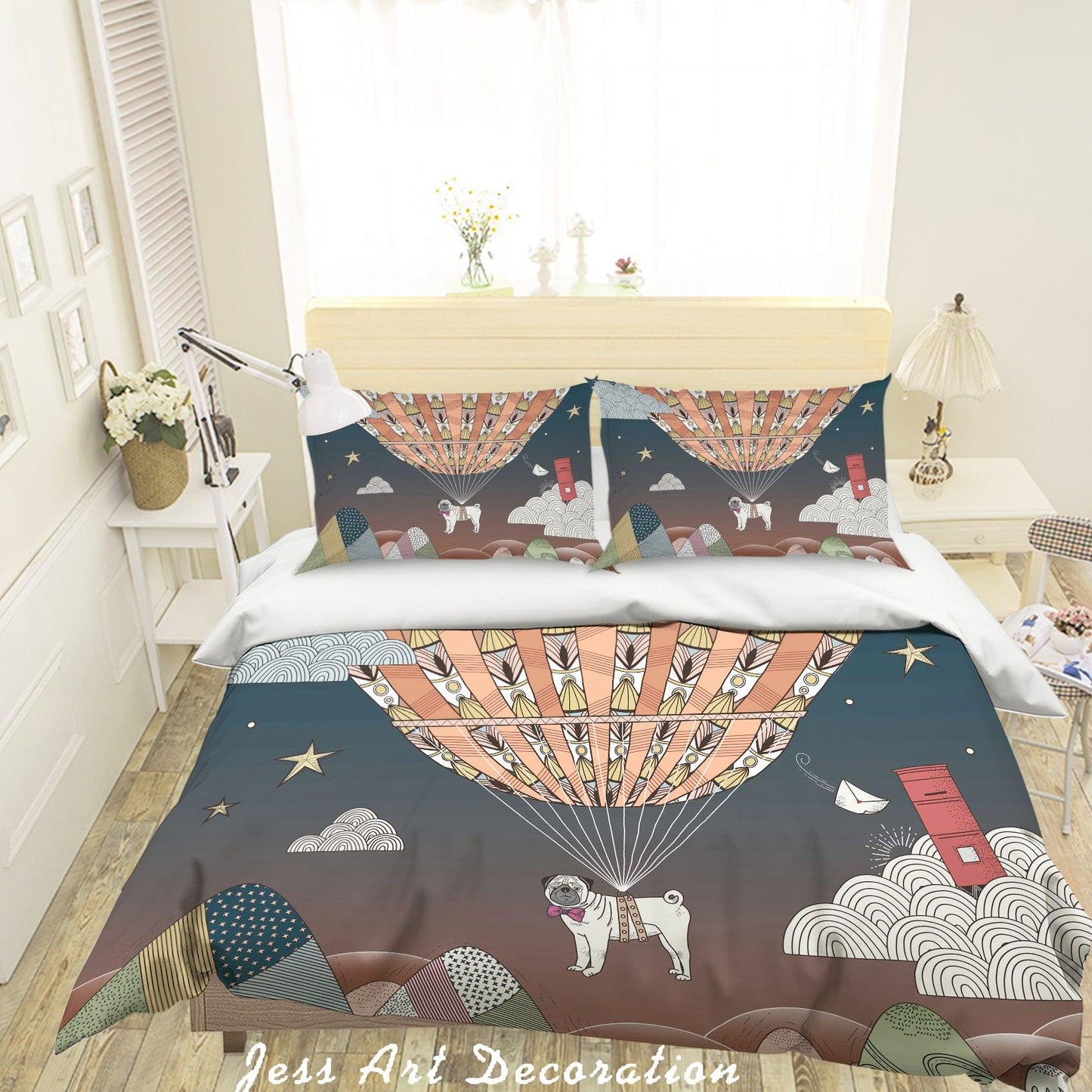 3D Cartoon Balloon Dog Quilt Cover Set Bedding Set Pillowcases 81