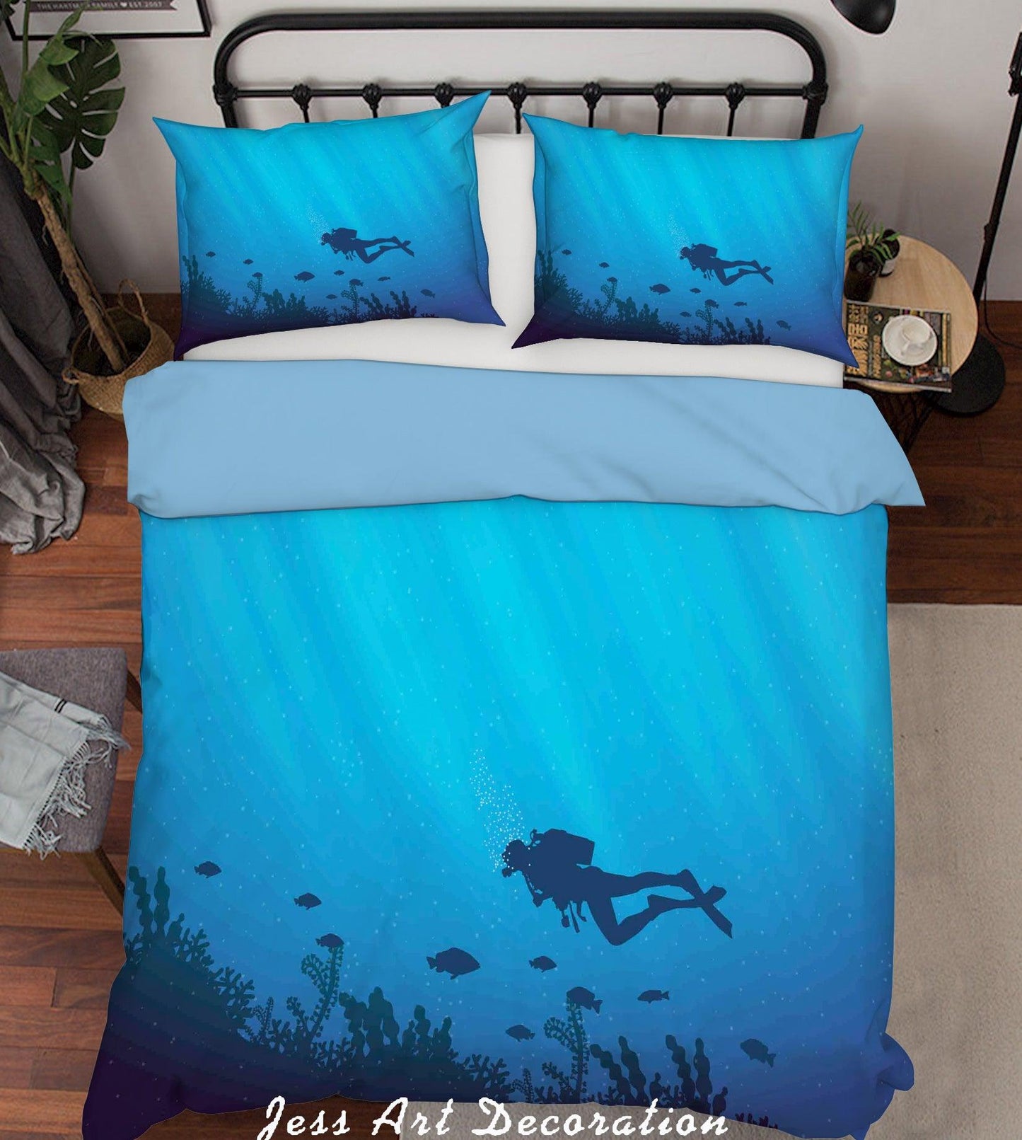 3D Blue Sea Quilt Cover Set Bedding Set Pillowcases 20