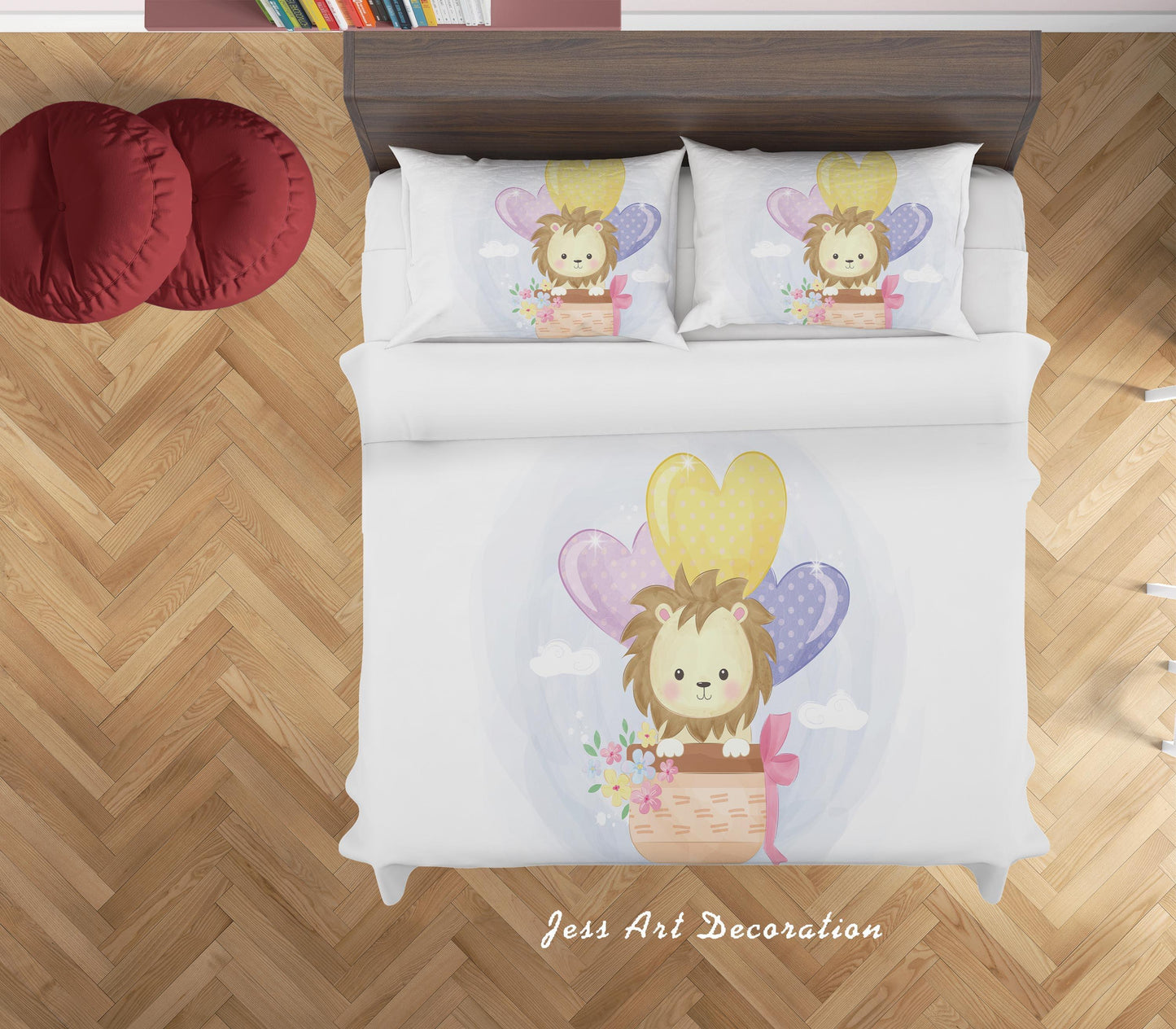 3D Cartoon Animal Lion Quilt Cover Set Bedding Set Duvet Cover Pillowcases SF132