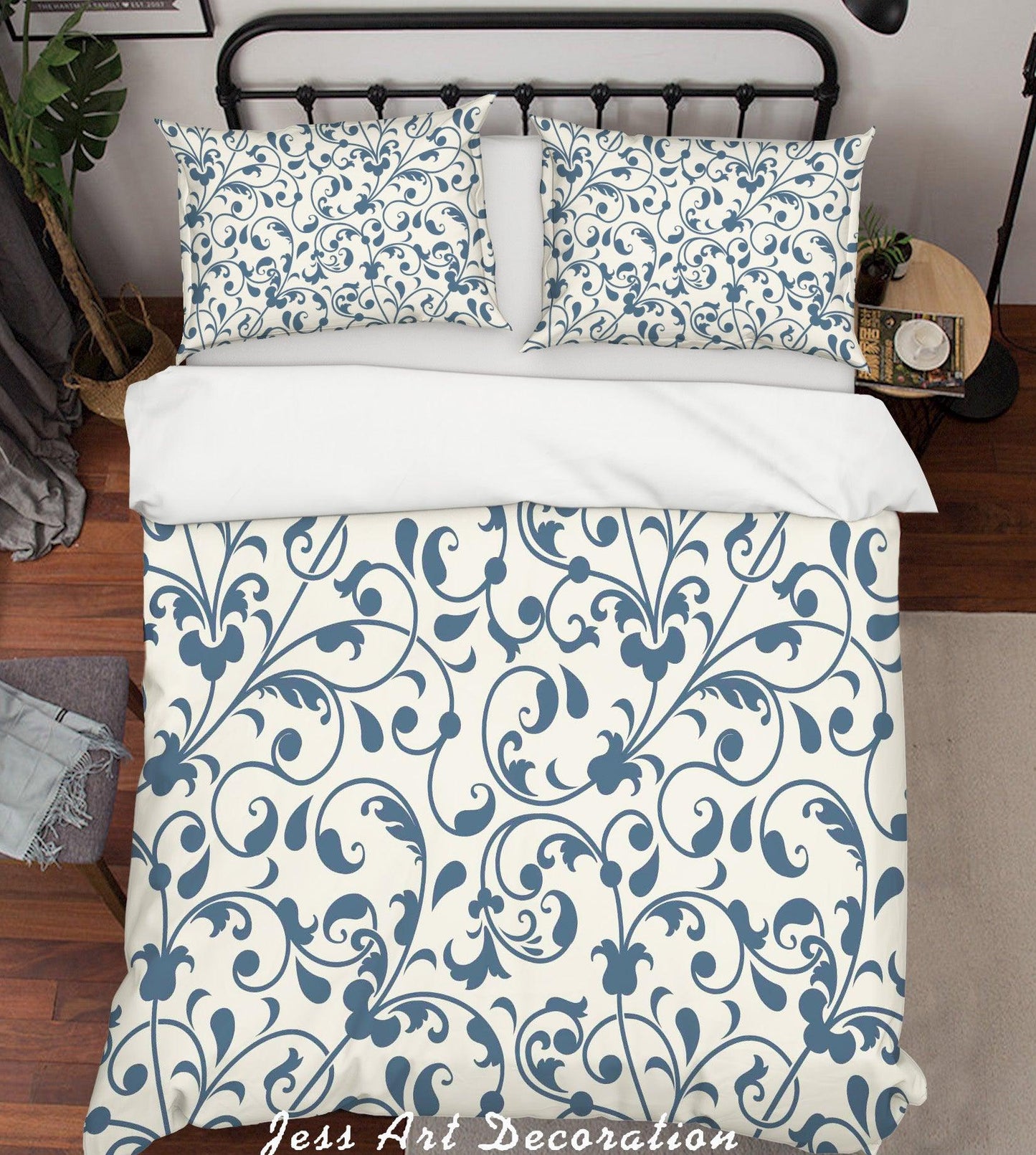 3D Black White Plates Pattern Quilt Cover Set Bedding Set Pillowcases 400