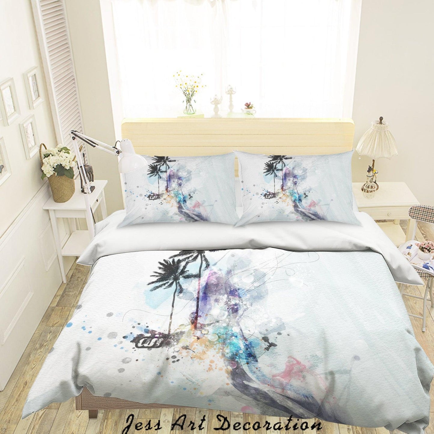 3D Abstract Watercolor Painting Quilt Cover Set Bedding Set Pillowcases 46