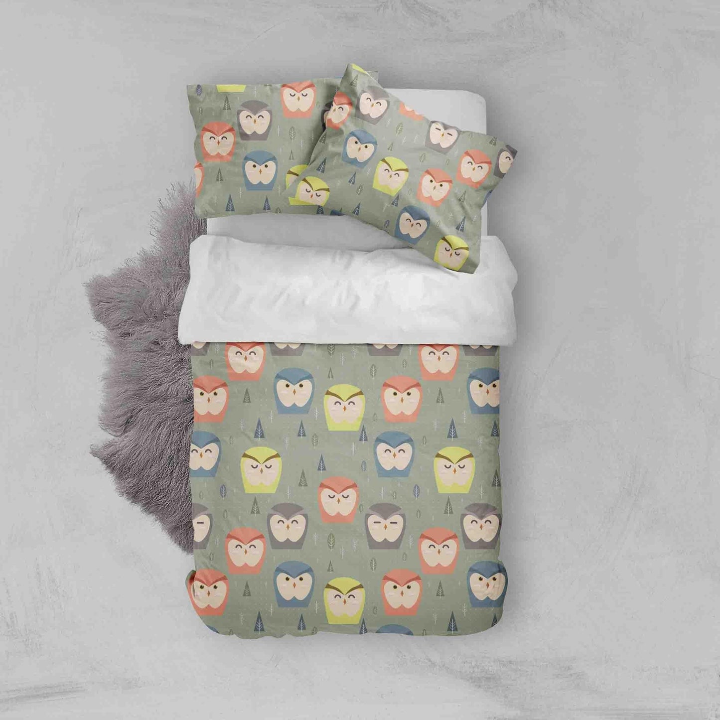 3D Cartoon Owl Quilt Cover Set Bedding Set Pillowcases 75