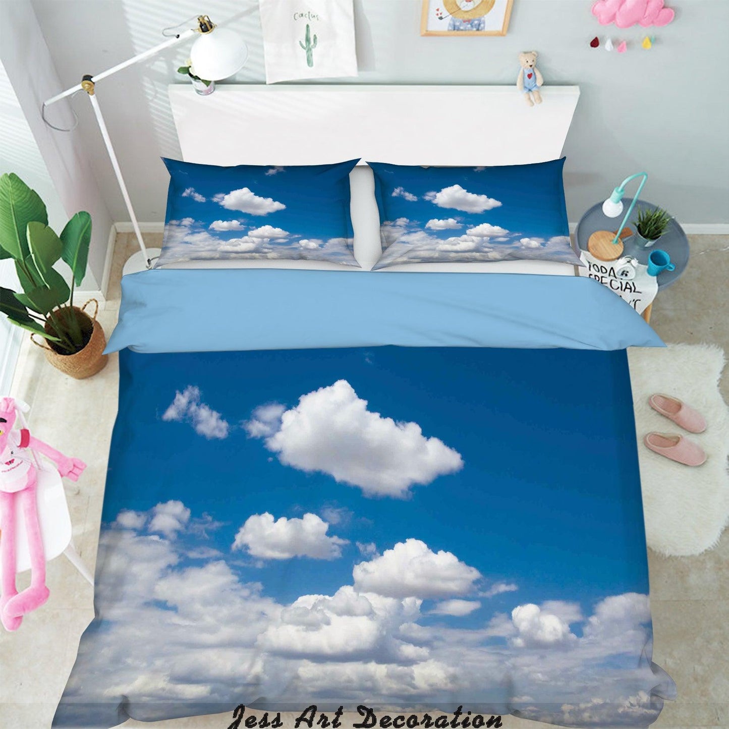 3D Blue Sky White Clouds Quilt Cover Set Bedding Set Pillowcases 9