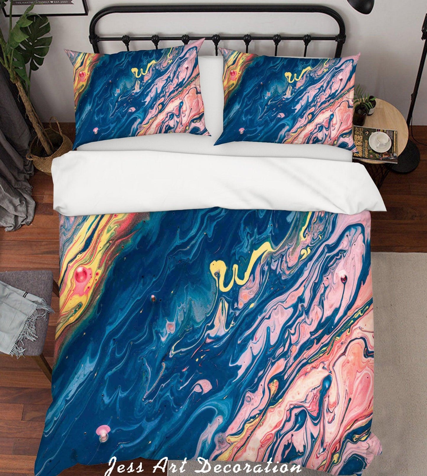 3D Blue Art Pattern Quilt Cover Set Bedding Set Pillowcases 238