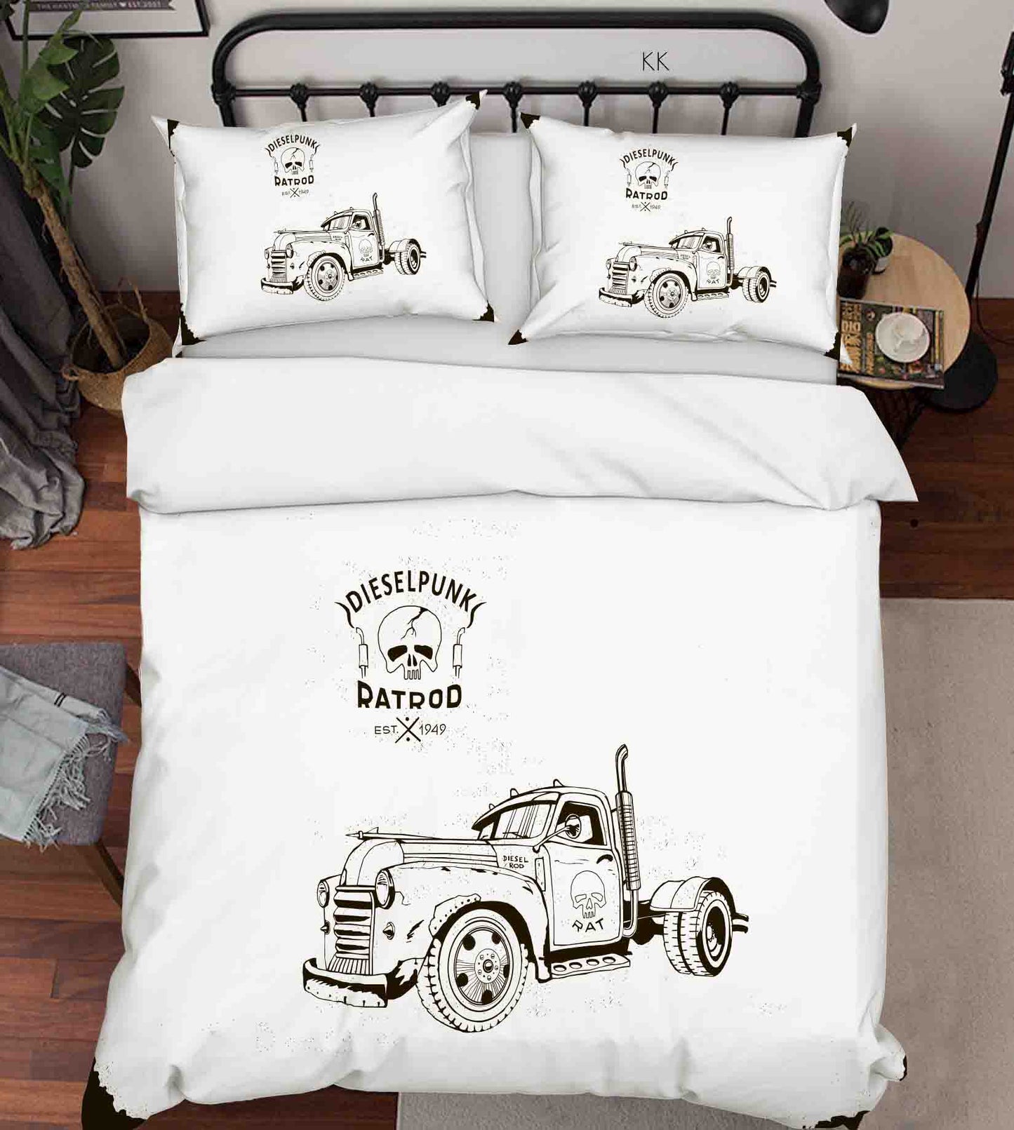 3D Automobile Letter Skull Quilt Cover Set Bedding Set Duvet Cover Pillowcase 383