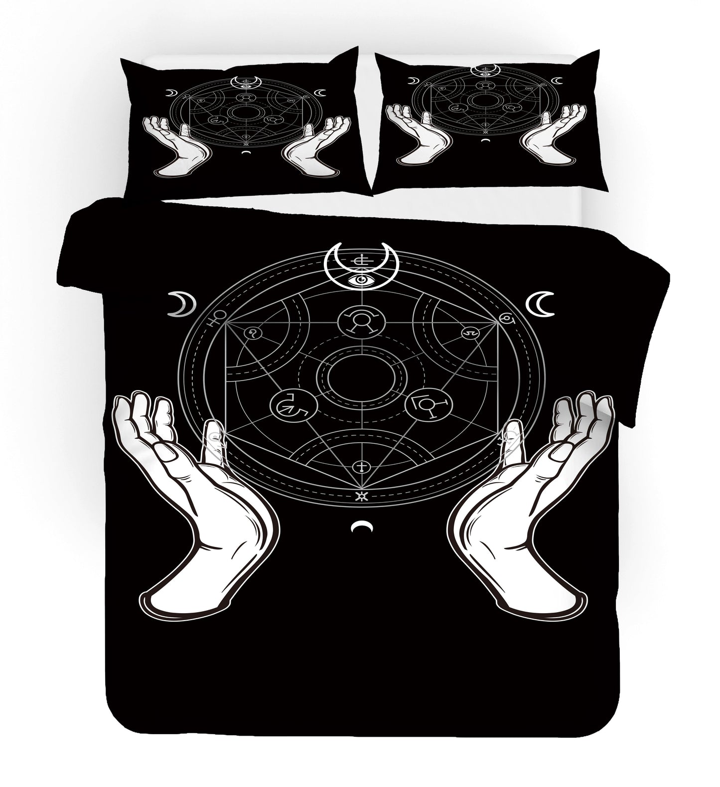 3D Black Astrolabe Hands Quilt Cover Set Bedding Set Duvet Cover Pillowcases SF115