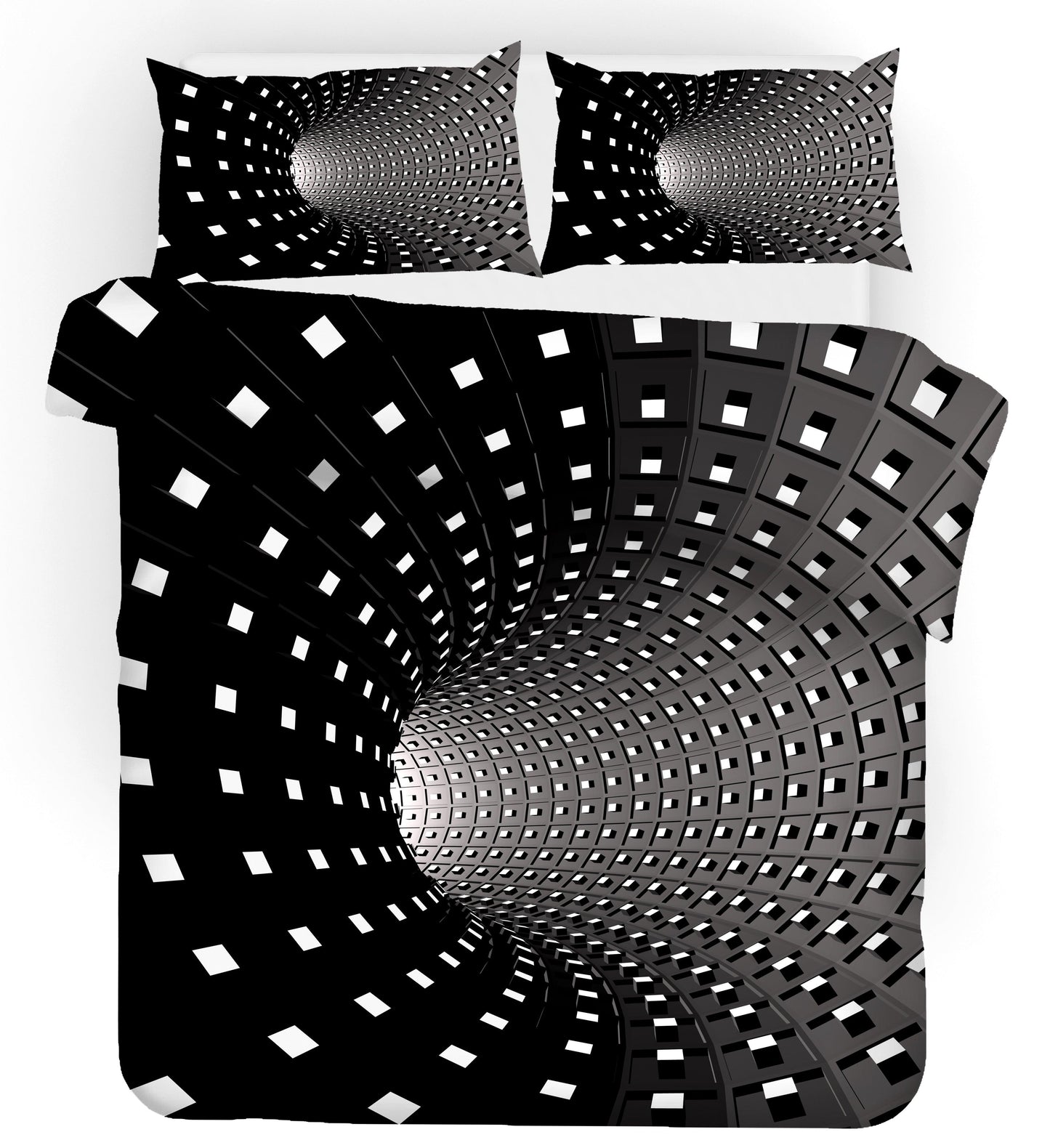 3D Black Tunnel Quilt Cover Set Bedding Set Pillowcases 112