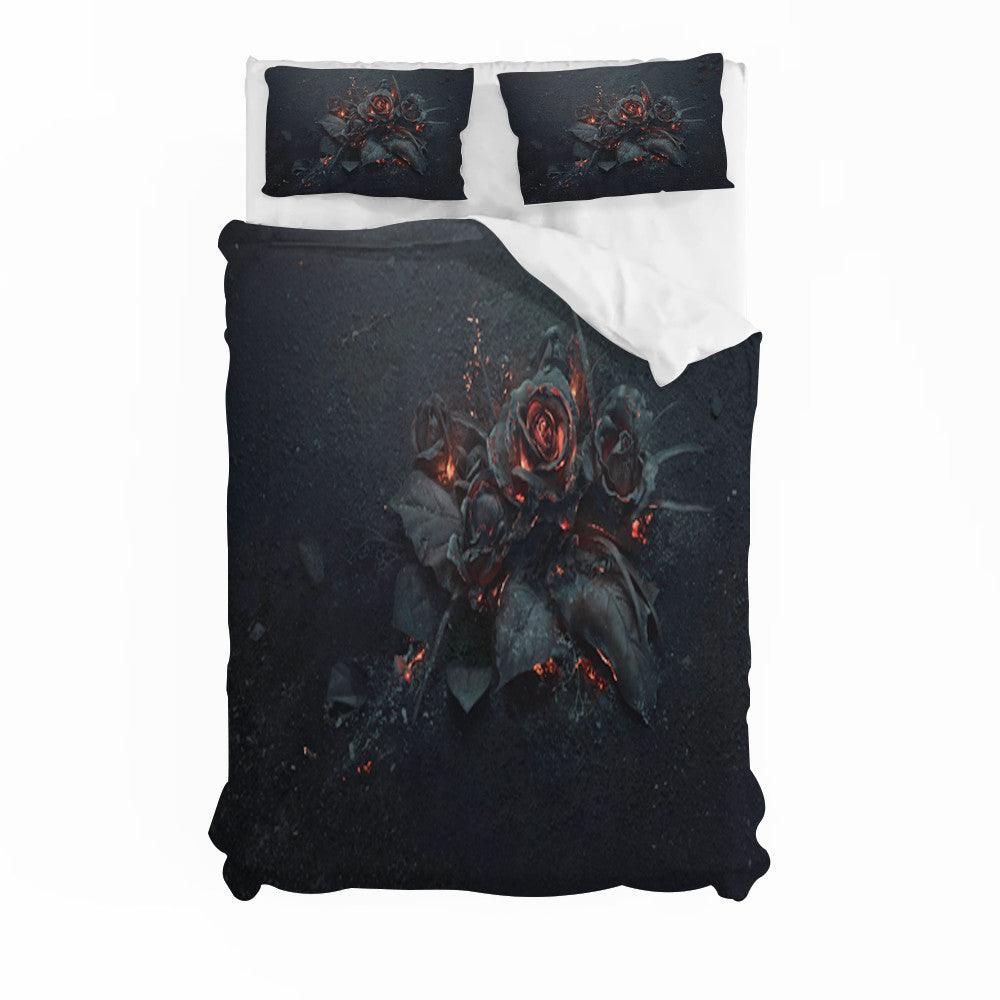 3D Art Dark Floral Quilt Cover Set Bedding Set Duvet Cover Pillowcases 149