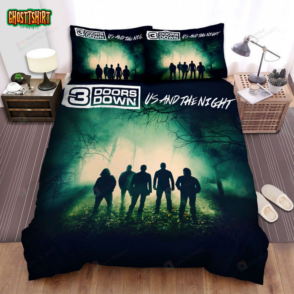 3 Doors Down Album Us And The Night Bed Sheets Spread Comforter Duvet Cover Bedding Set