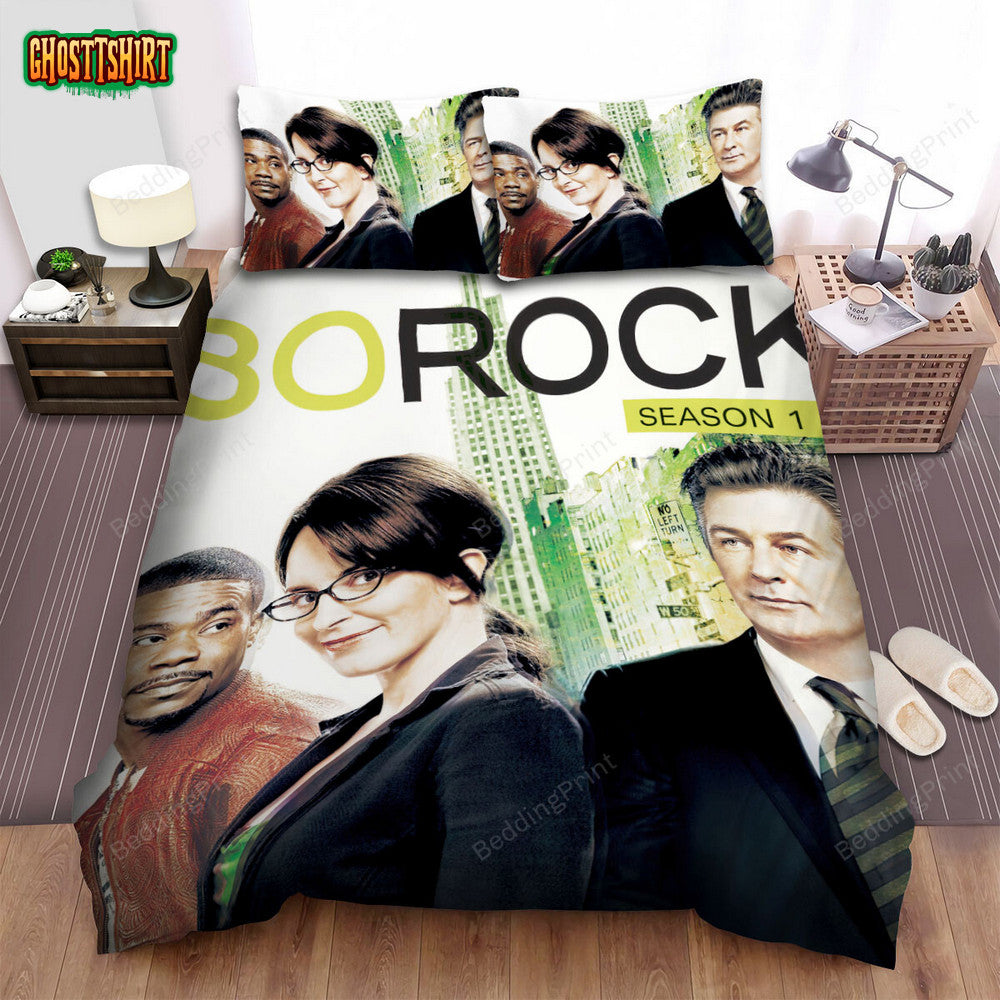 30 Rock (2006–2013) Season One Movie Poster Bed Sheets Duvet Cover Bedding Set