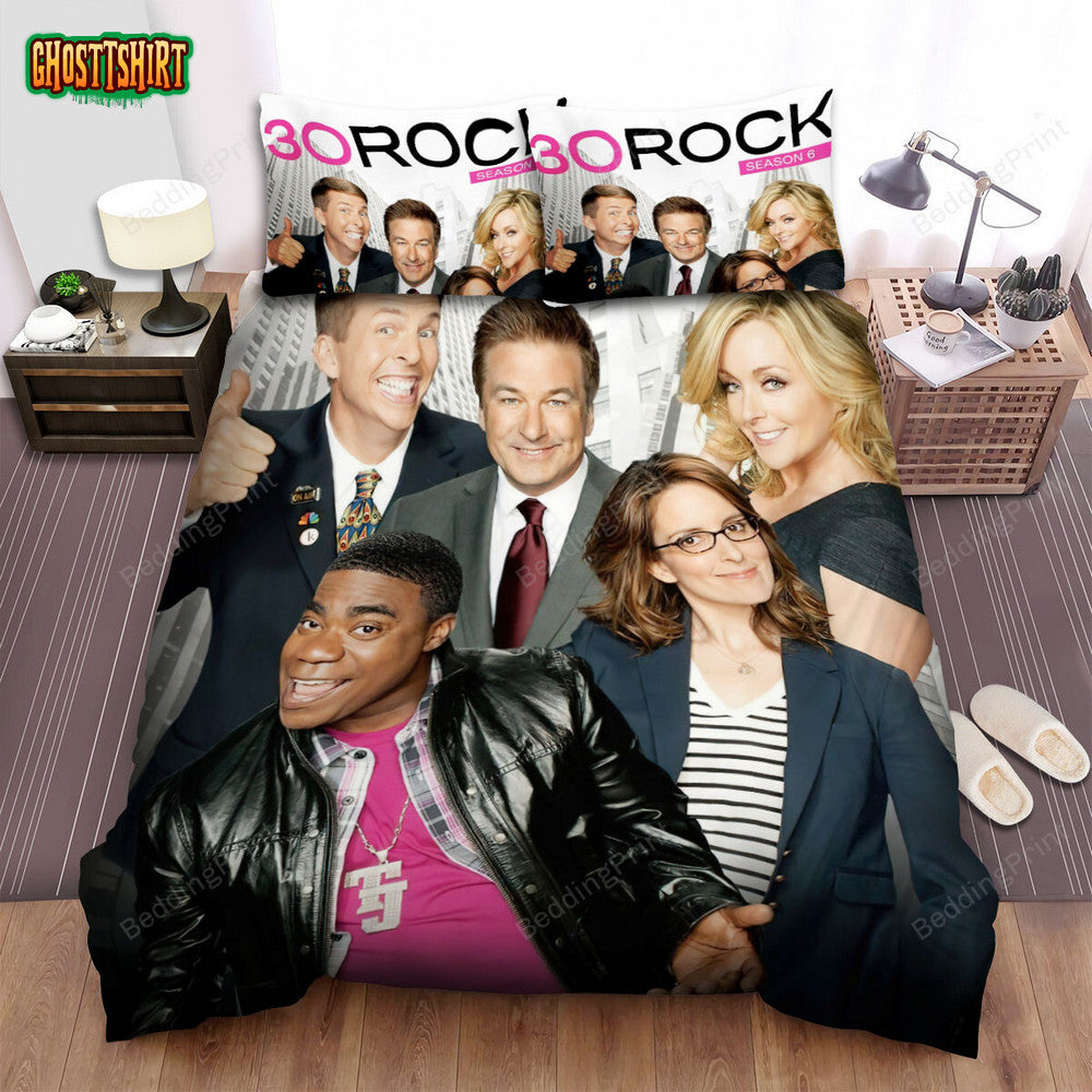 30 Rock (2006–2013) Season Six Movie Poster Bed Sheets Duvet Cover Bedding Set