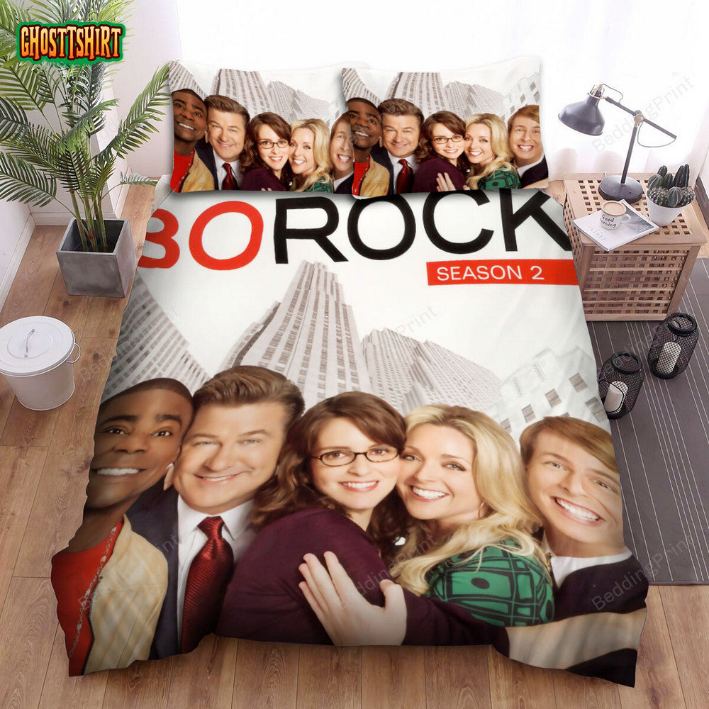 30 Rock (2006–2013) Season Two Movie Poster Bed Sheets Duvet Cover Bedding Set