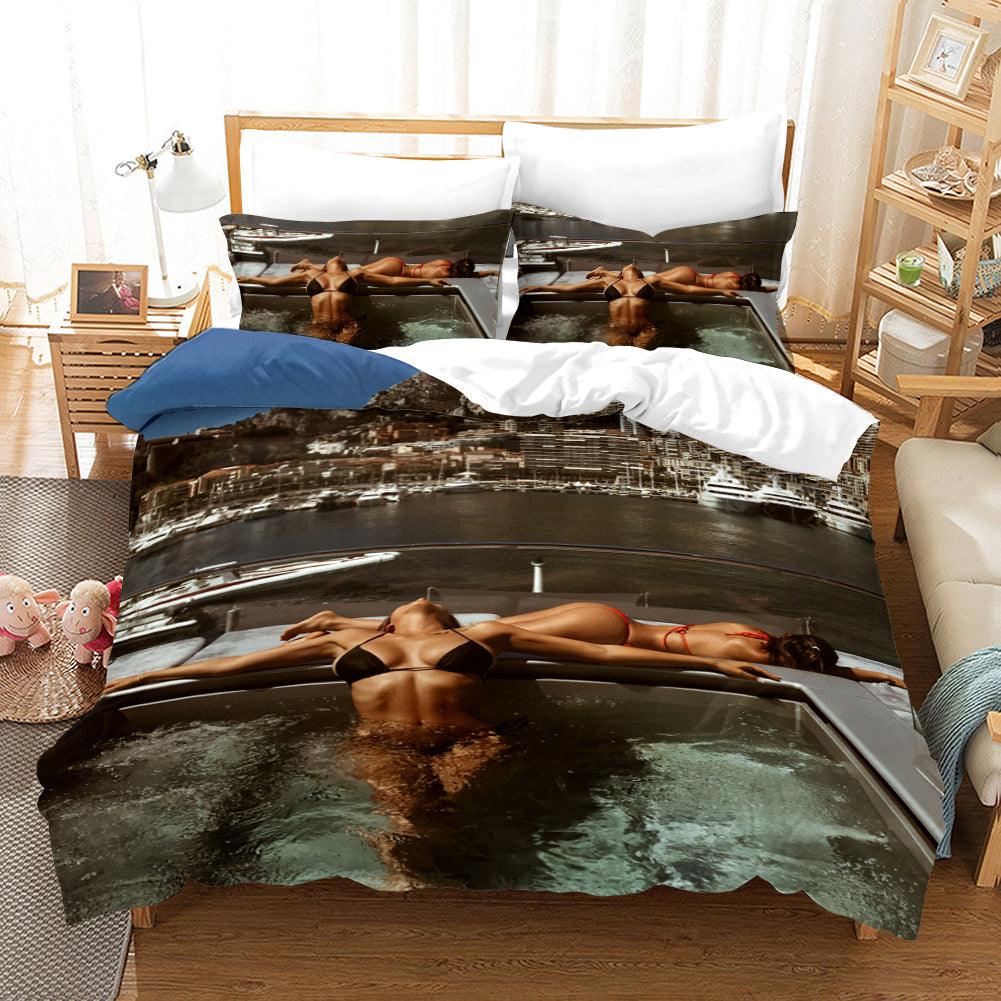 3D Bikini Girl Quilt Cover Set Bedding Set Duvet Cover Pillowcases A057 LQH