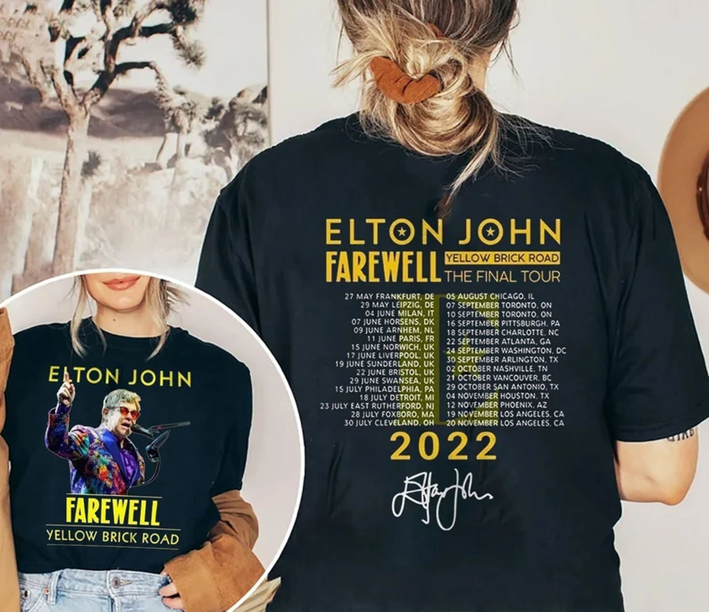 Elton John Farewell Tour Yellow Brick Road The Final Tour 2022 Shirt