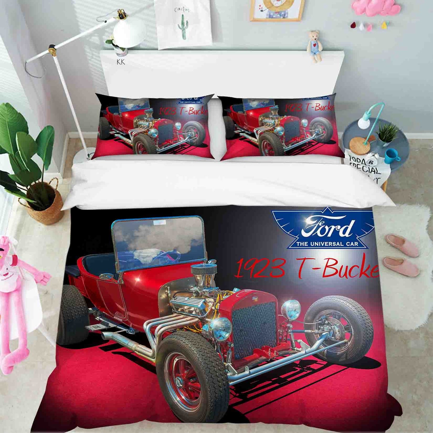 3D Automobile Letter Quilt Cover Set Bedding Set Duvet Cover Pillowcase 430