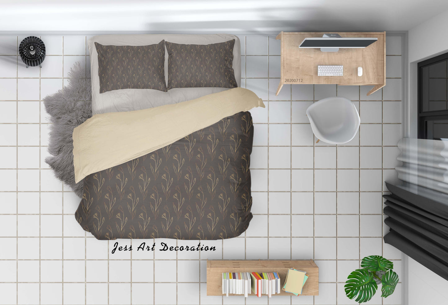 3D Abstract Vintage Dark Line Floral Pattern Quilt Cover Set Bedding Set Duvet Cover Pillowcases WJ 4112