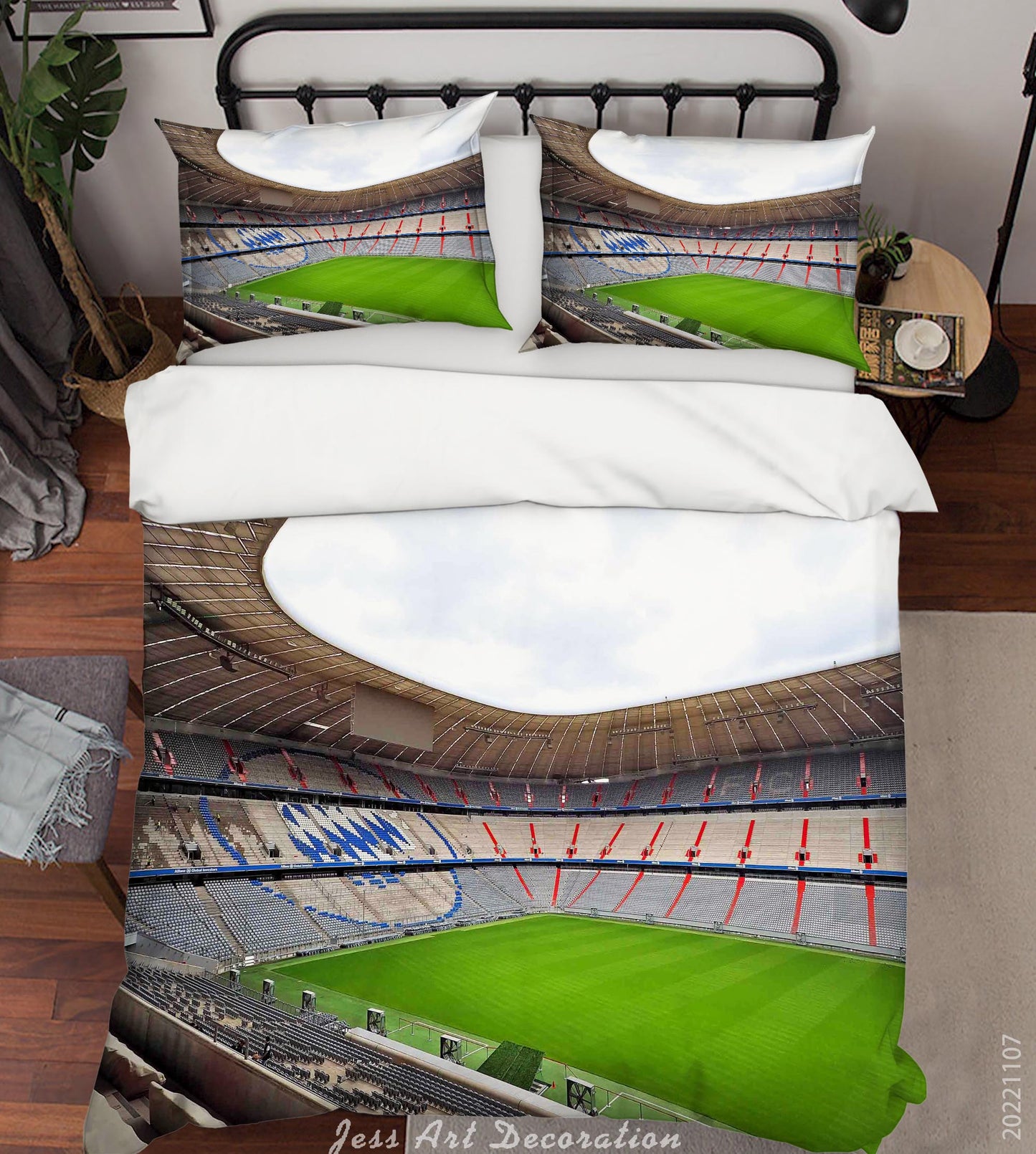 3D Bayern Munich Football Field Quilt Cover Set Bedding Set Duvet Cover Pillowcase 723