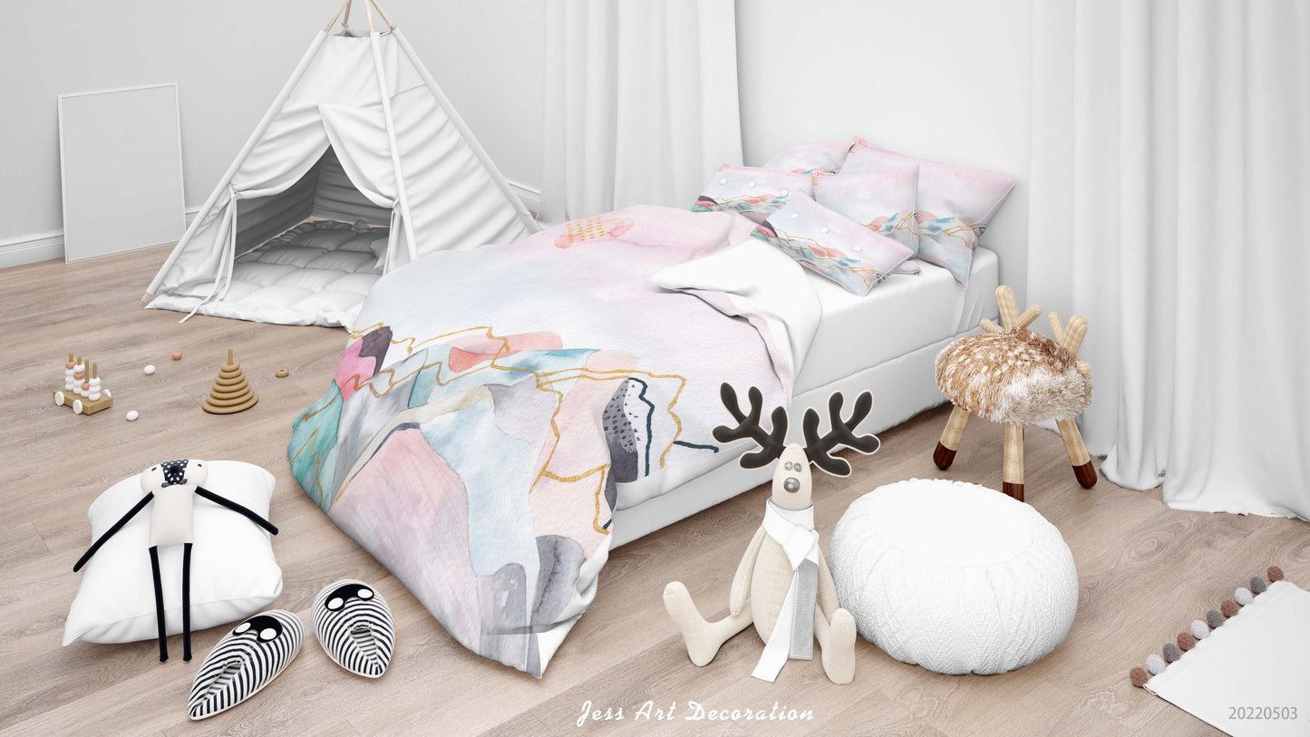 3D Abstract Mountain Wave Quilt Cover Set Bedding Set Duvet Cover Pillowcase 585