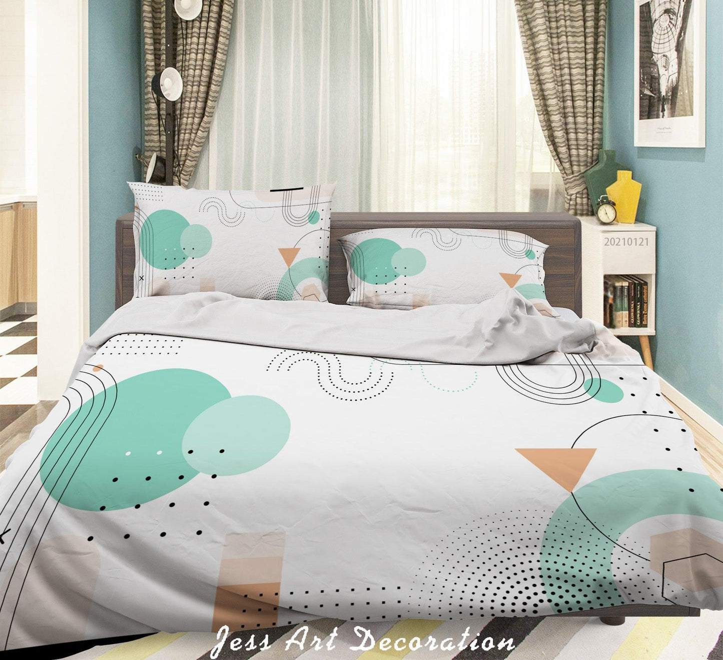3D Abstract Geometric Pattern Quilt Cover Set Bedding Set Duvet Cover Pillowcases 83