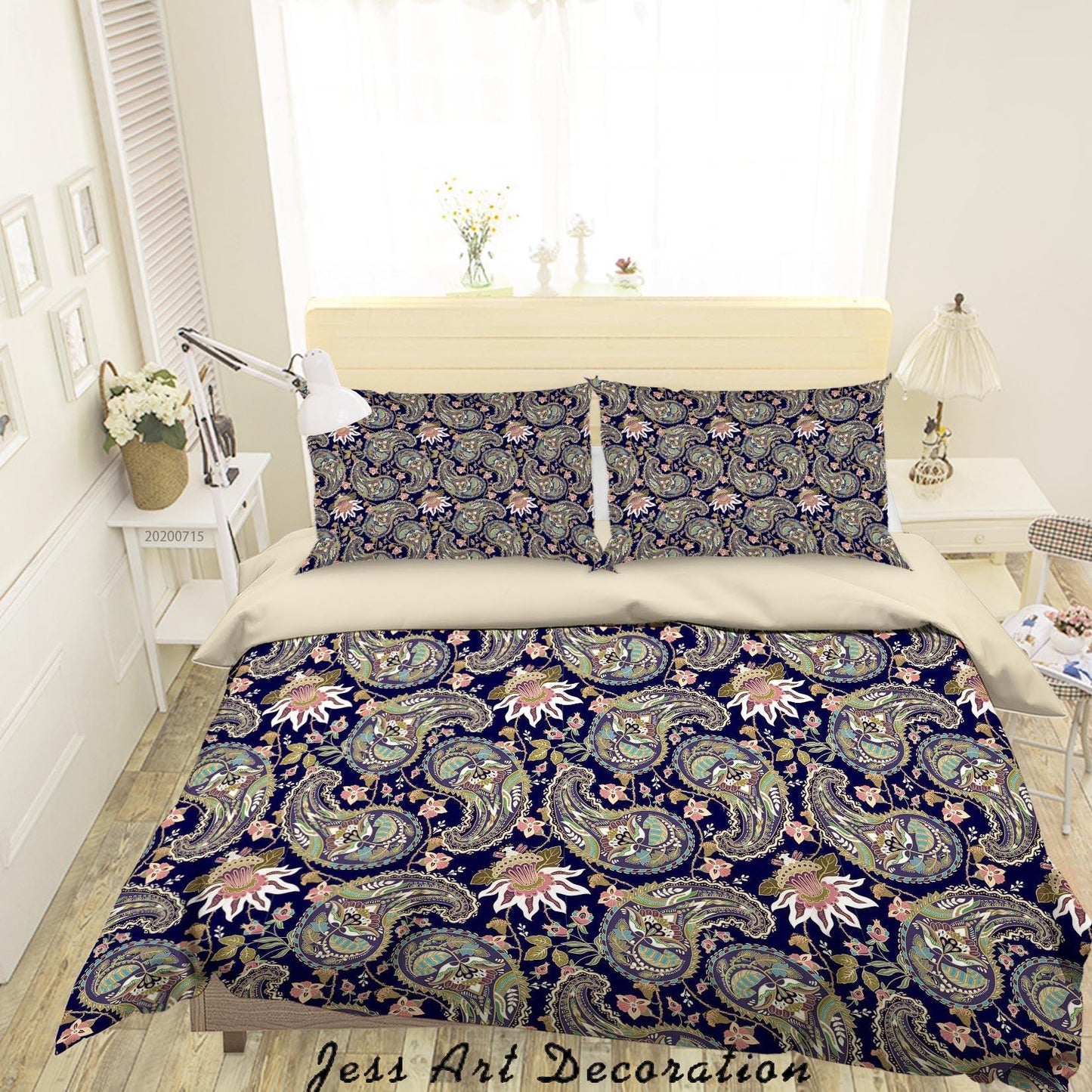 3D Abstract Vintage Floral Pattern Quilt Cover Set Bedding Set Duvet Cover Pillowcases WJ 3908