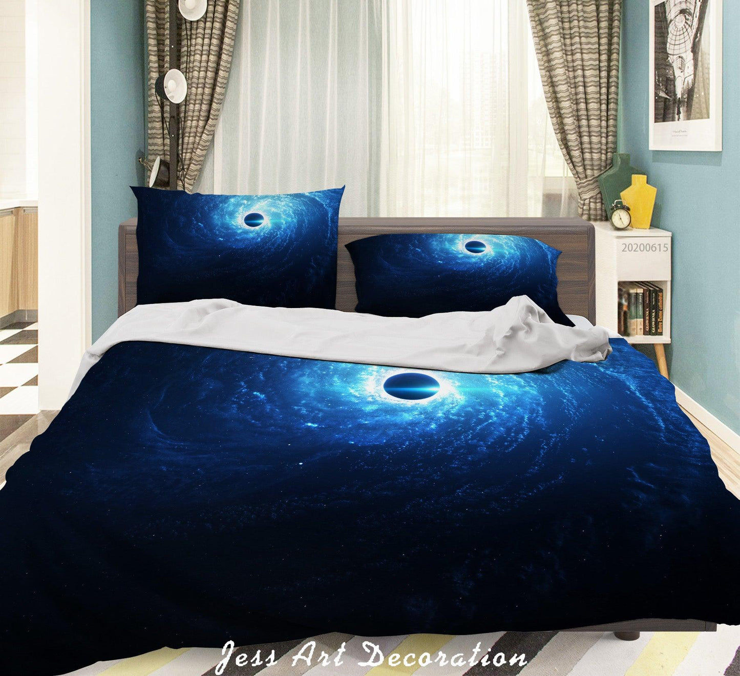3D Blue Planet Wormhole Quilt Cover Set Bedding Set Duvet Cover Pillowcases SF114