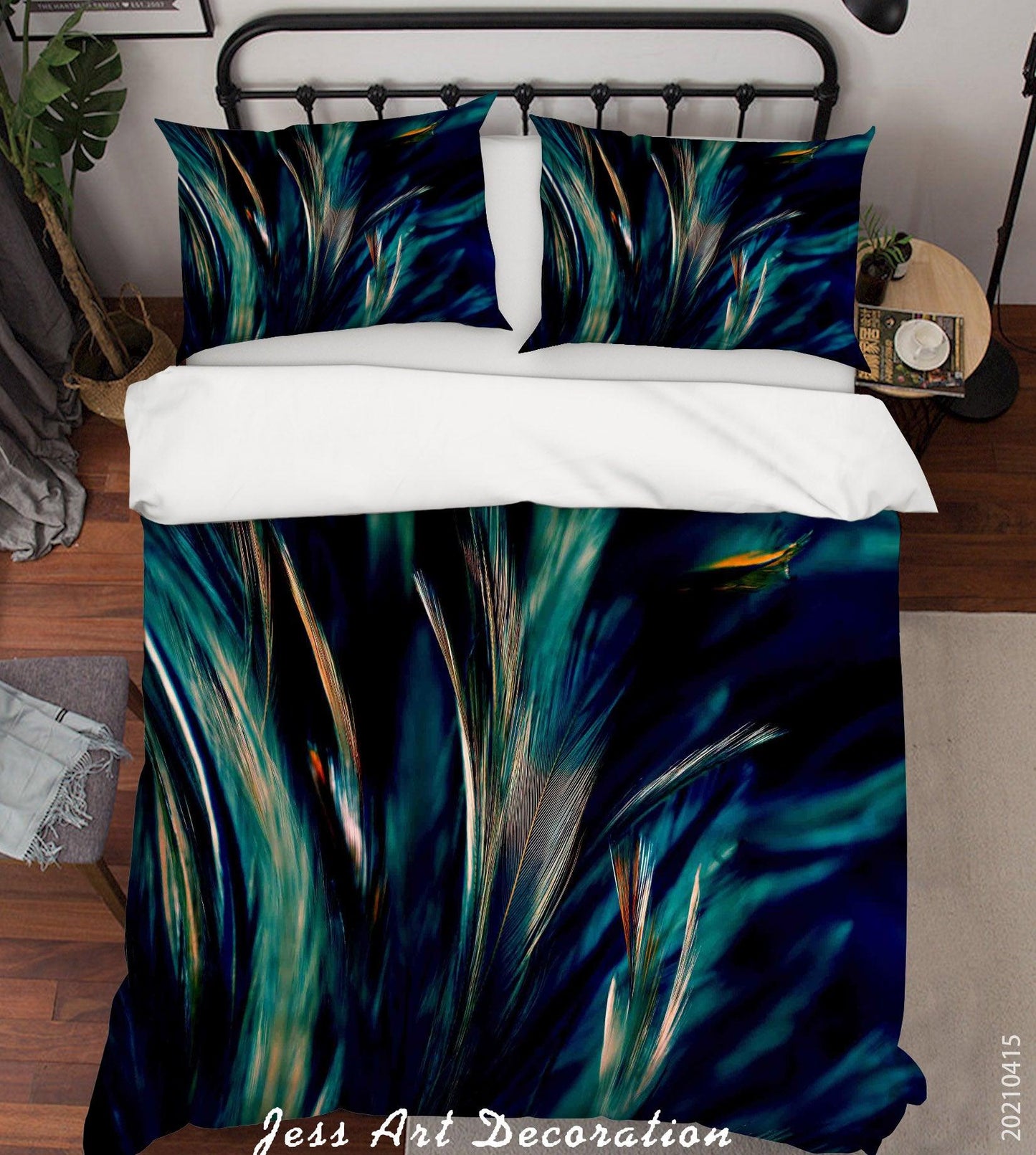 3D Animal Feather Quilt Cover Set Bedding Set Duvet Cover Pillowcases 92