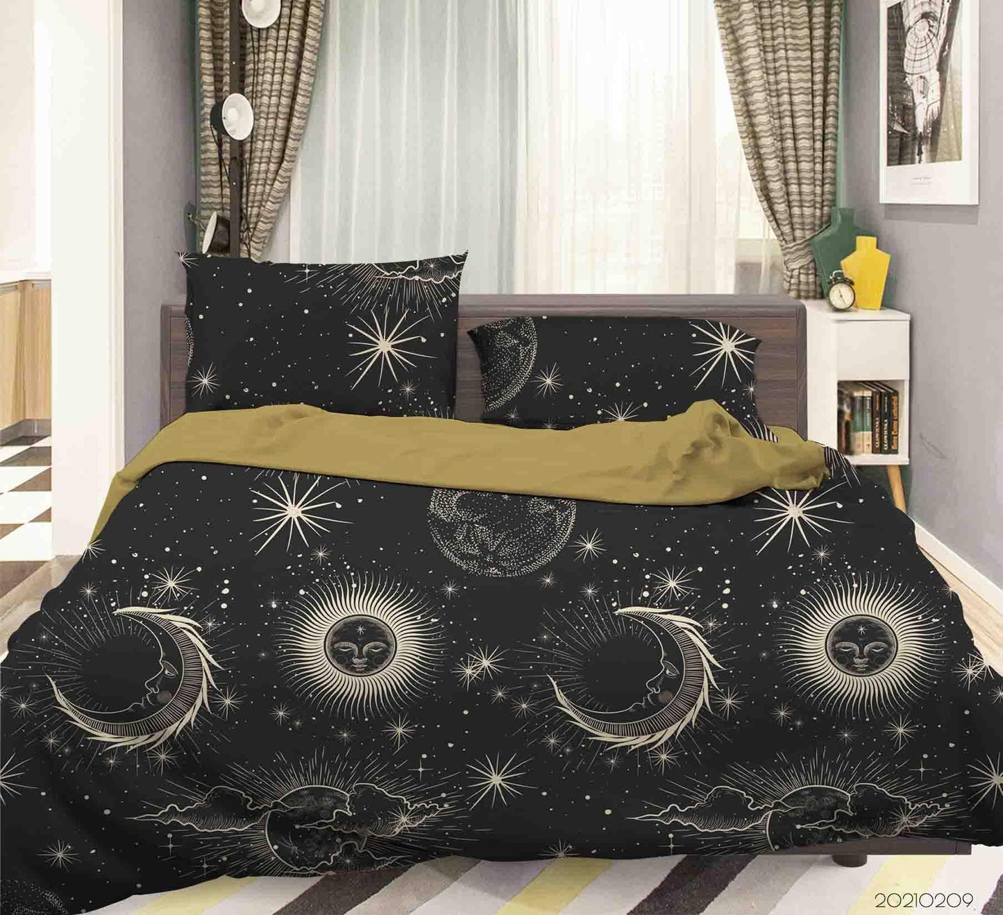 3D Black Space Solar System Quilt Cover Set Bedding Set Duvet Cover Pillowcases 37