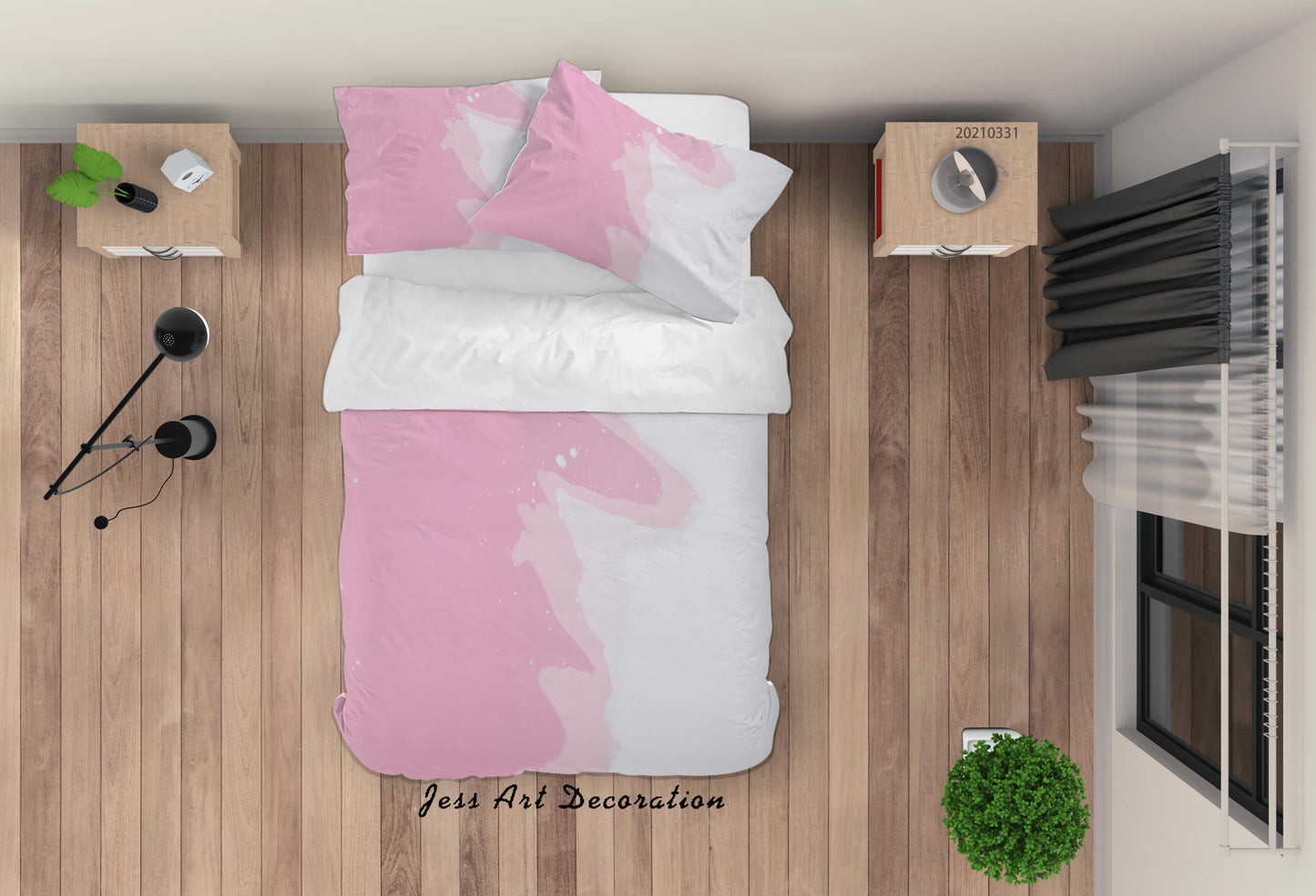 3D Abstract Pink Marble Texture Quilt Cover Set Bedding Set Duvet Cover Pillowcases 265