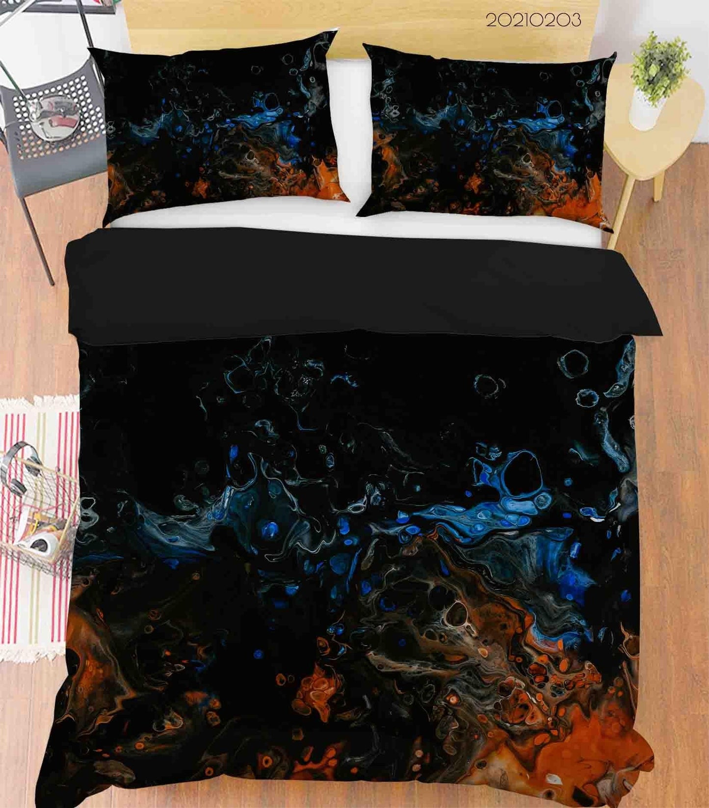 3D Abstract Blue Marble Texture Quilt Cover Set Bedding Set Duvet Cover Pillowcases 34