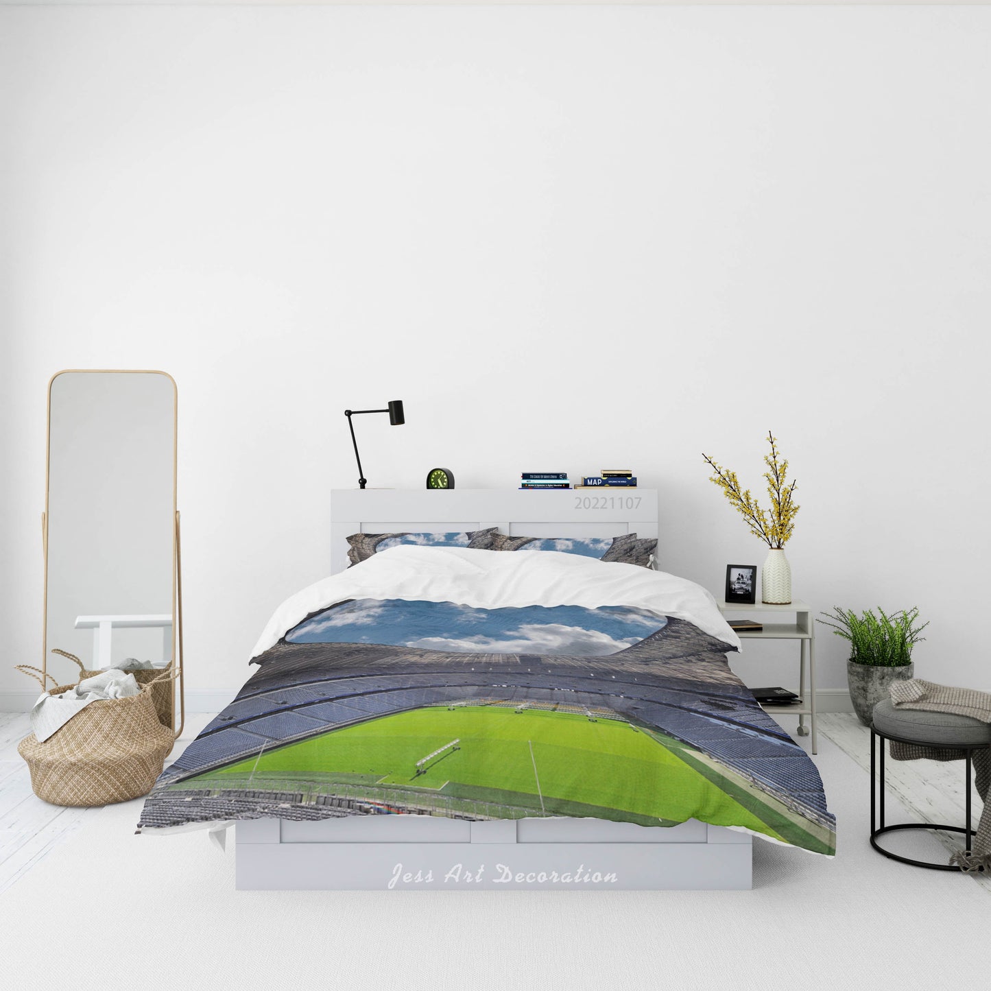 3D Bayern Munich Football Field Cloud Sky Quilt Cover Set Bedding Set Duvet Cover Pillowcase 728