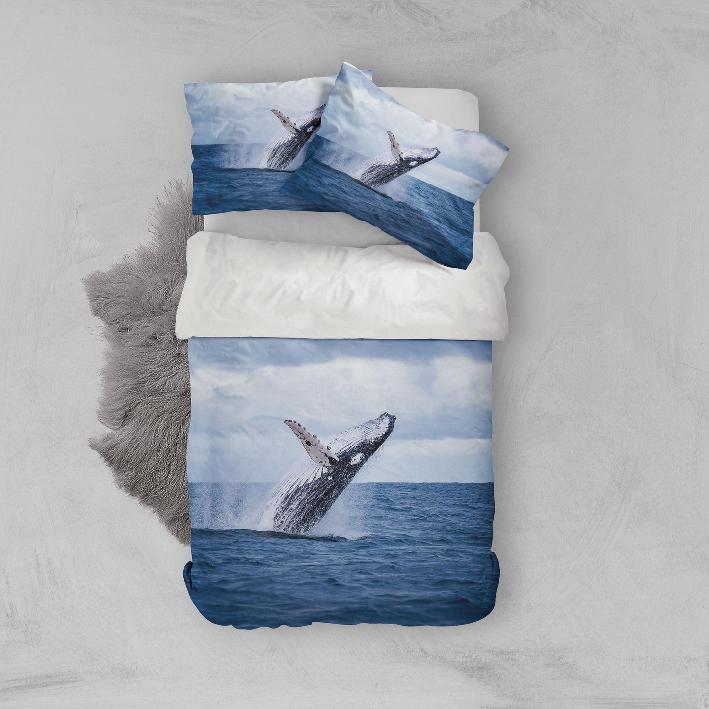 3D Blue Whale Sea Quilt Cover Set Bedding Set Pillowcases 99