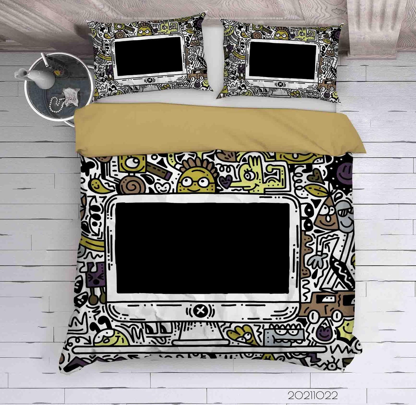 3D Abstract Art Graffiti Quilt Cover Set Bedding Set Duvet Cover Pillowcases 5