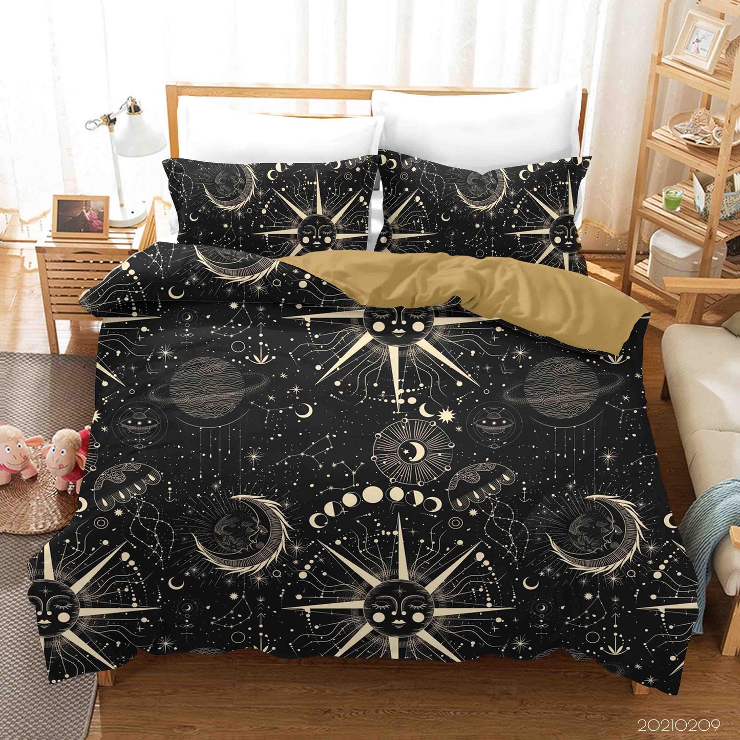 3D Black Space Solar System Quilt Cover Set Bedding Set Duvet Cover Pillowcases 36