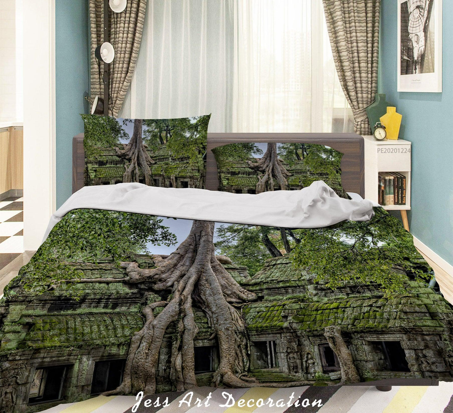 3D Ancient Tree House Quilt Cover Set Bedding Set Duvet Cover Pillowcases 119 LQH