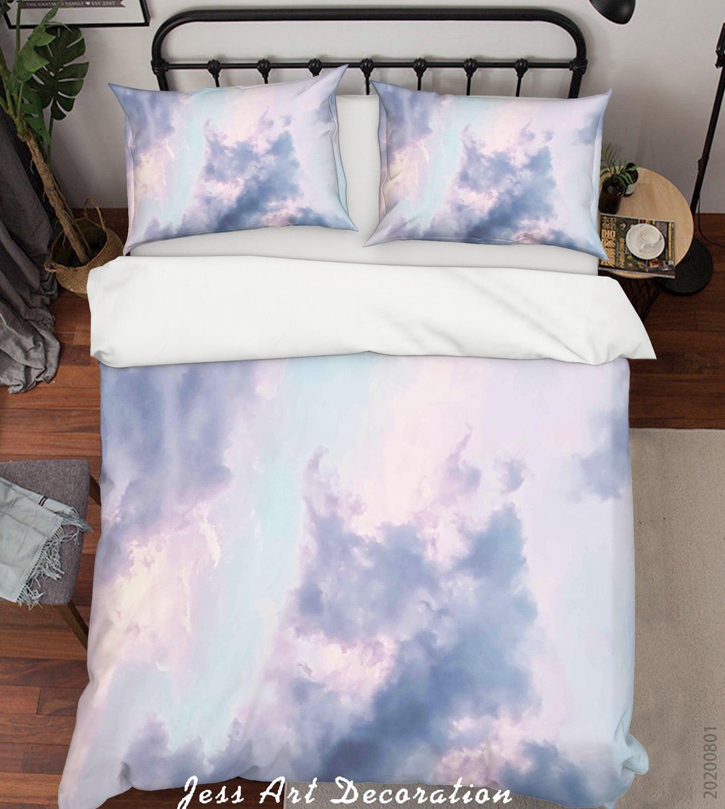 3D Blue Cloud Illustration Quilt Cover Set Bedding Set Duvet Cover Pillowcases LXL 220