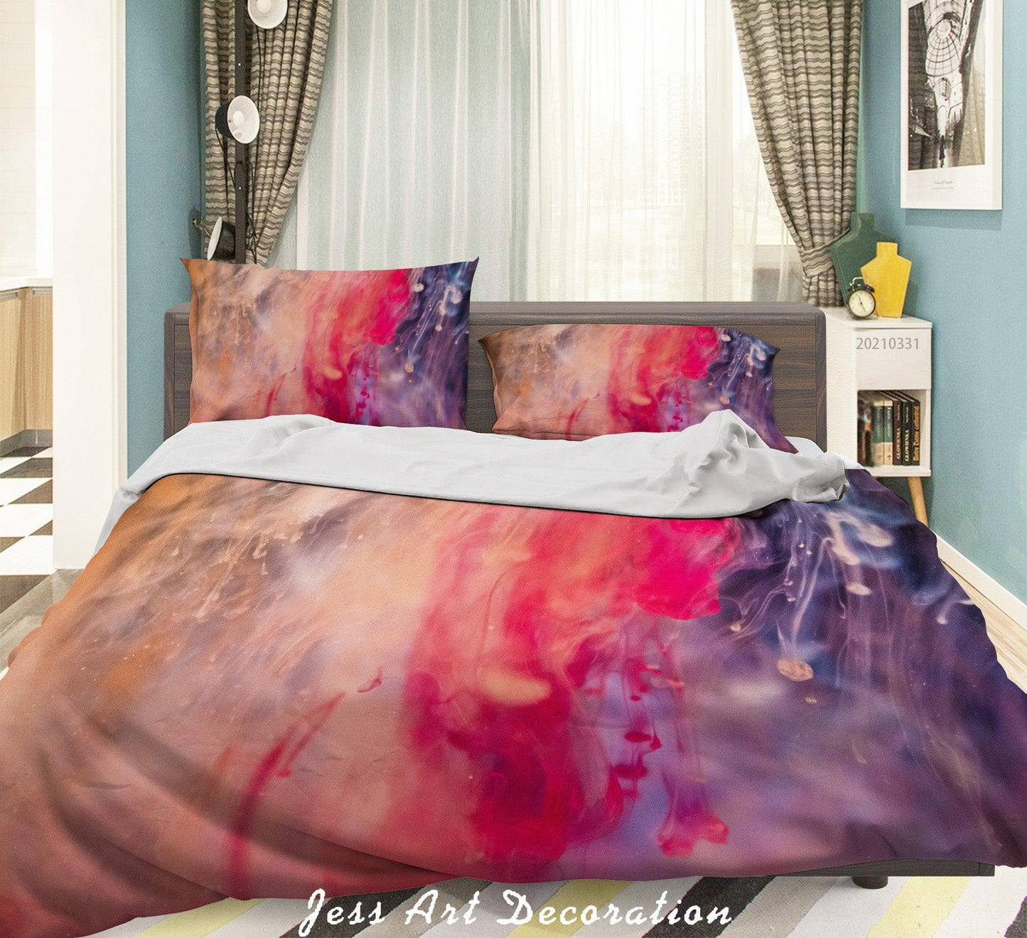 3D Abstract Color Graffiti Quilt Cover Set Bedding Set Duvet Cover Pillowcases 240