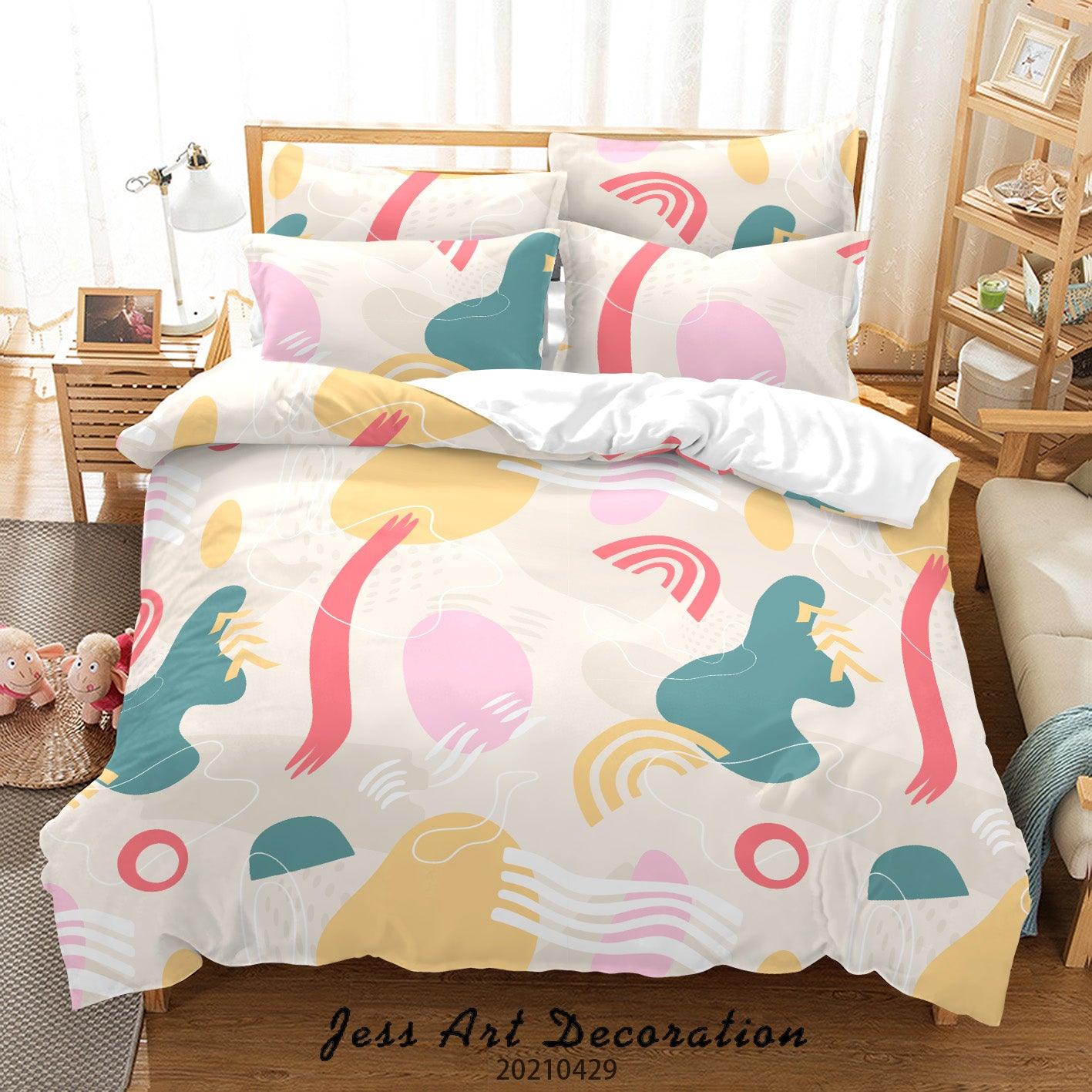 3D Abstract Color Pattern Quilt Cover Set Bedding Set Duvet Cover Pillowcases 11