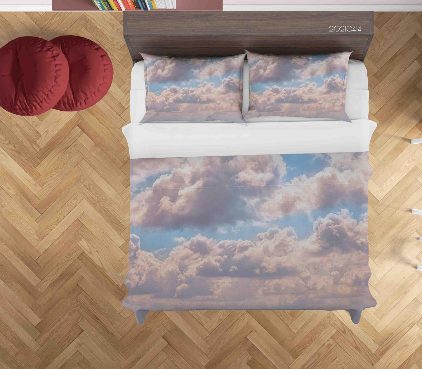 3D Blue Sky White Cloud Quilt Cover Set Bedding Set Duvet Cover Pillowcases 76 LQH