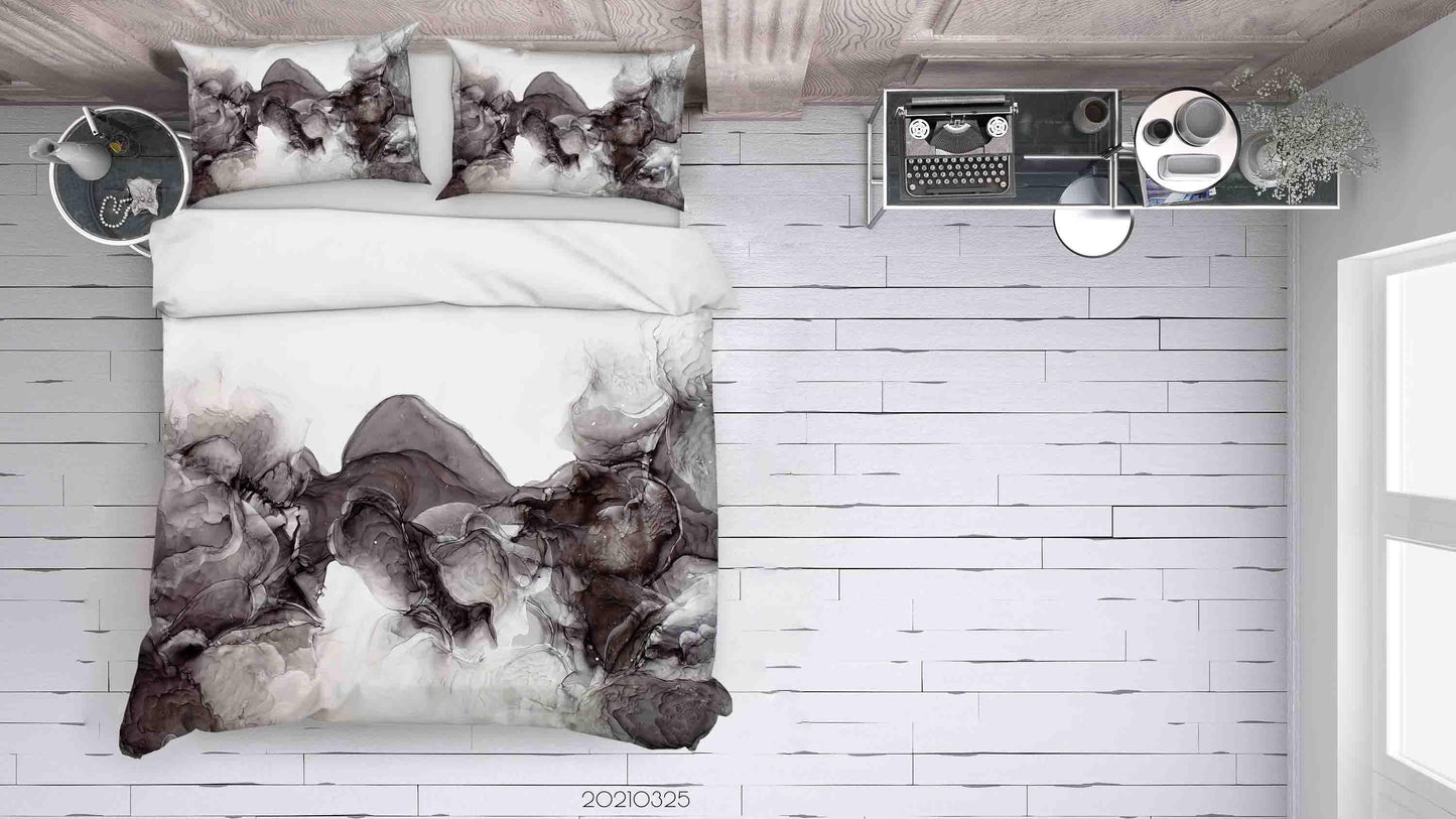 3D Abstract Black Ink Quilt Cover Set Bedding Set Duvet Cover Pillowcases 282