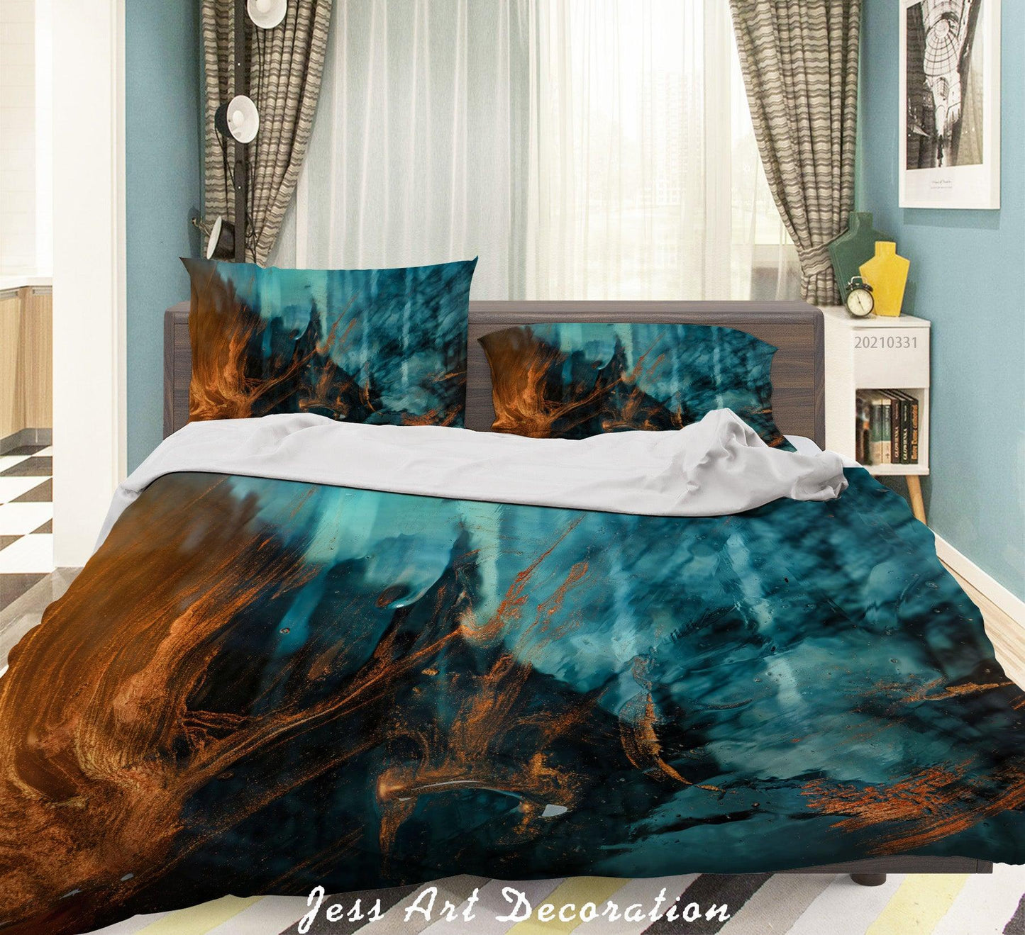3D Abstract Color Marble Quilt Cover Set Bedding Set Duvet Cover Pillowcases 234