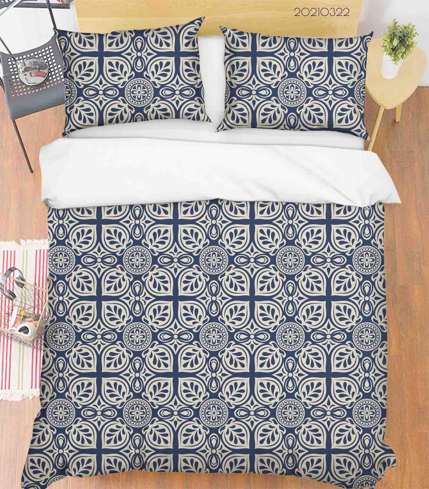 3D Baroque Pattern Quilt Cover Set Bedding Set Duvet Cover Pillowcases 83