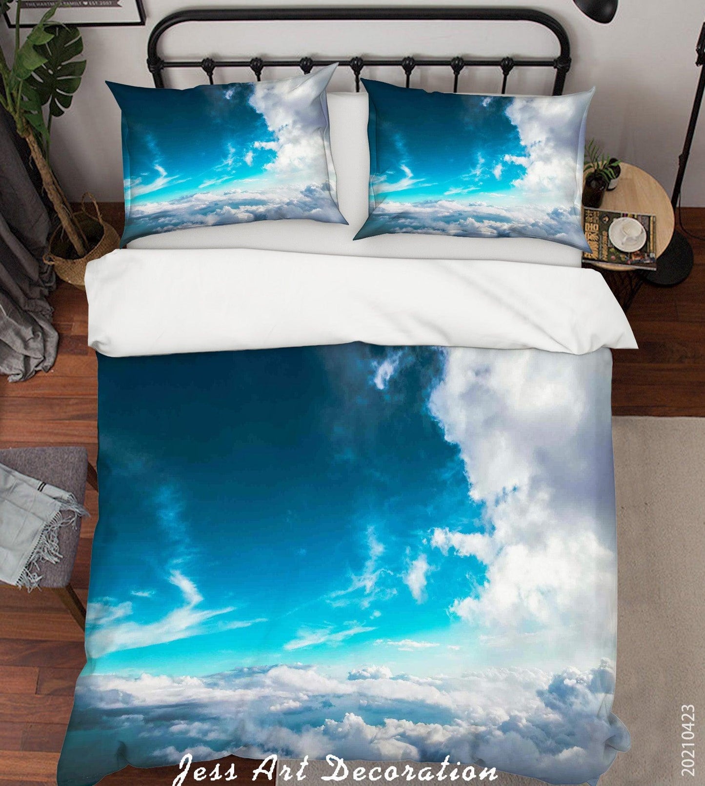 3D Blue Sky White Cloud Quilt Cover Set Bedding Set Duvet Cover Pillowcases 3