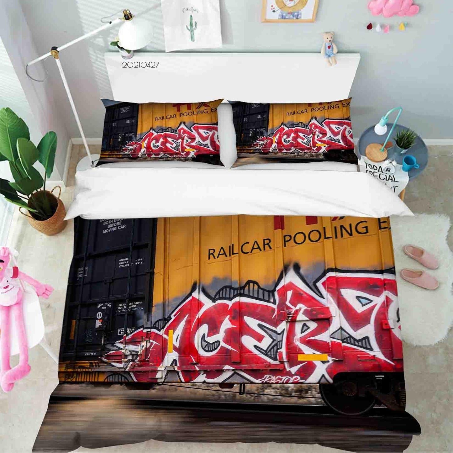 3D Abstract Art Street Graffiti Quilt Cover Set Bedding Set Duvet Cover Pillowcases 88