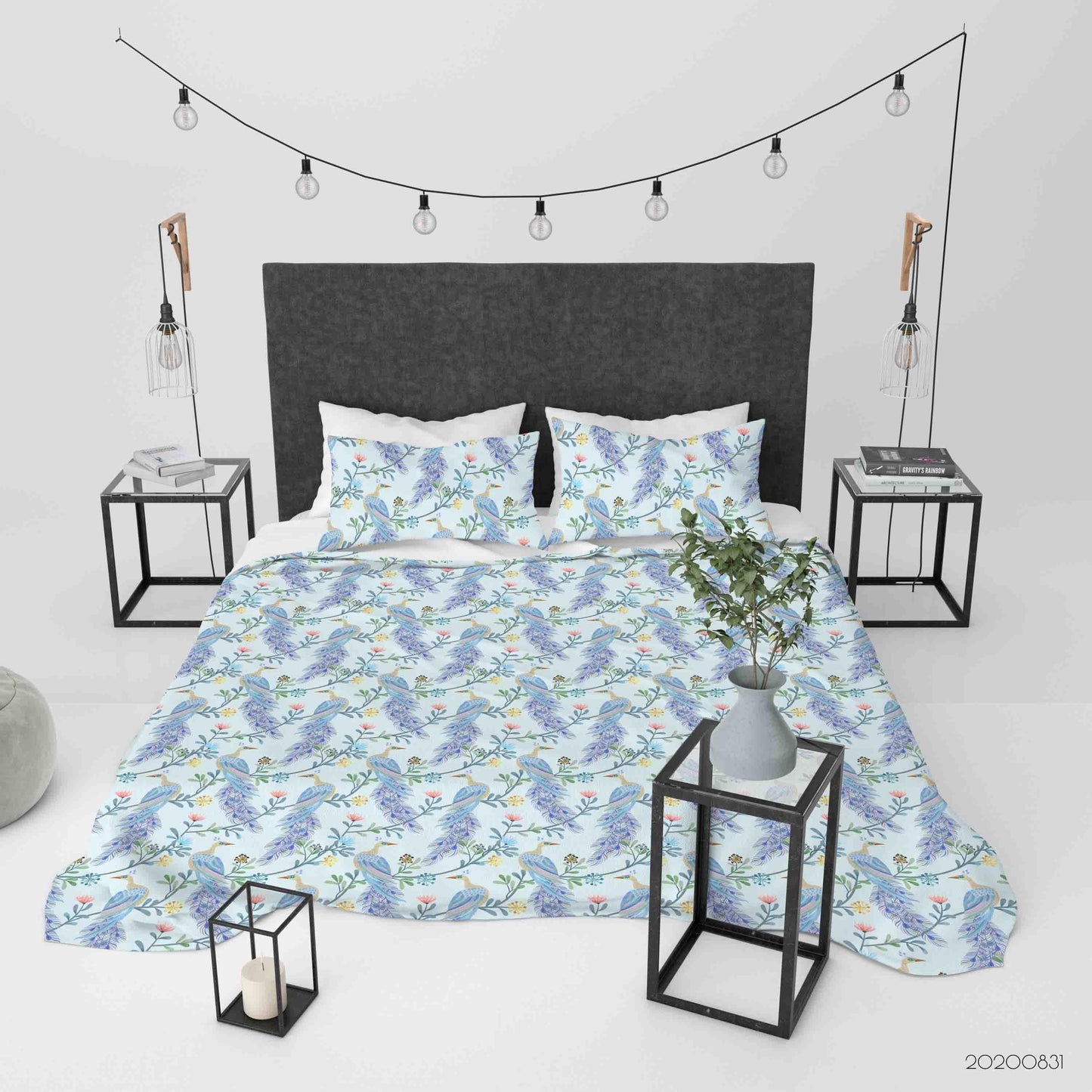 3D Beautiful Peacock Seamless Pattern Quilt Cover Set Bedding Set Duvet Cover Pillowcases WJ 3402