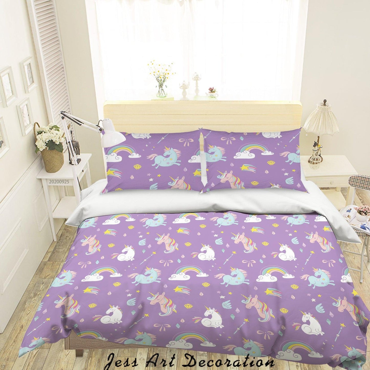 3D Cartoon Animal Horse Pattern Quilt Cover Set Bedding Set Duvet Cover Pillowcases WJ 6439