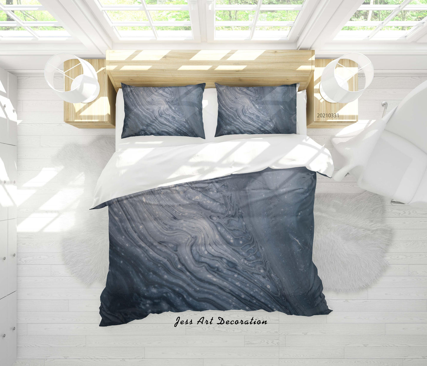 3D Abstract Marble Texture Quilt Cover Set Bedding Set Duvet Cover Pillowcases 158