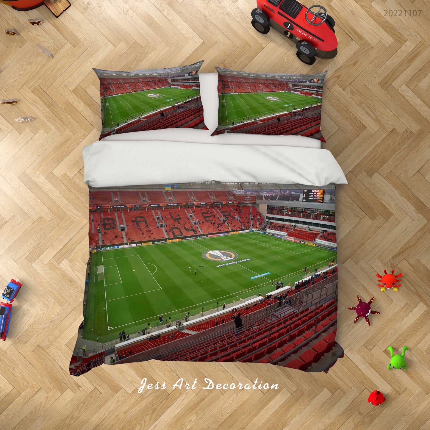 3D Bayer Leverkusen Football Field Spectator Seats Quilt Cover Set Bedding Set Duvet Cover Pillowcase 745
