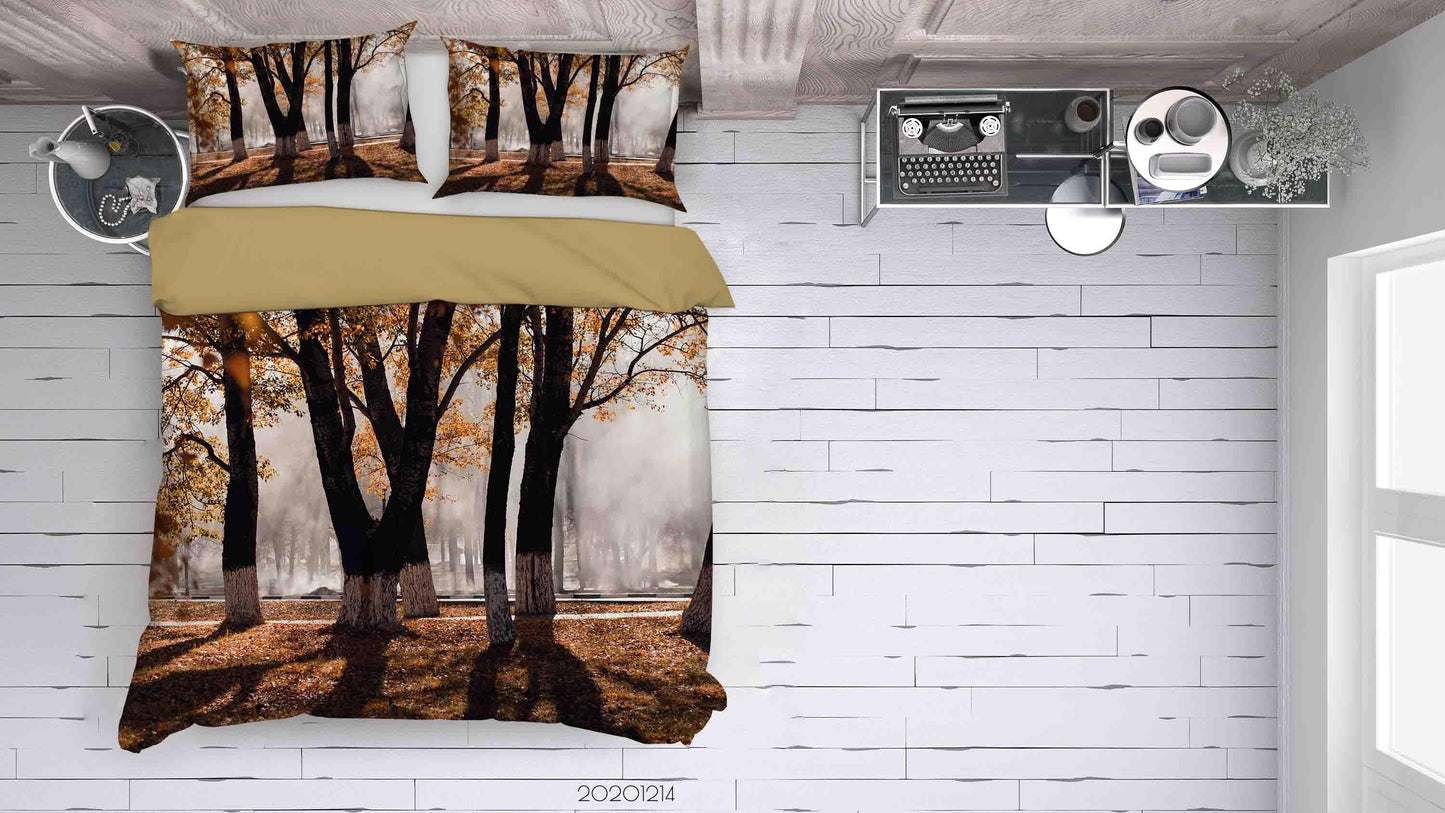 3D Botanical Autumn Forest Tree Branch Plant Quilt Cover Set Bedding Set Duvet Cover Pillowcases LXL