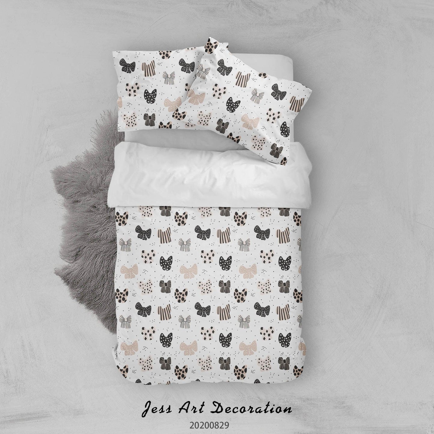 3D Abstract Hand Draw Cartoon Nature Butterfly Pattern Quilt Cover Set Bedding Set Duvet Cover Pillowcases WJ 3523