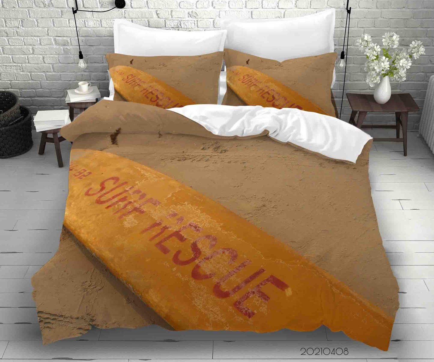 3D Beach Surfboard View Quilt Cover Set Bedding Set Duvet Cover Pillowcases 71